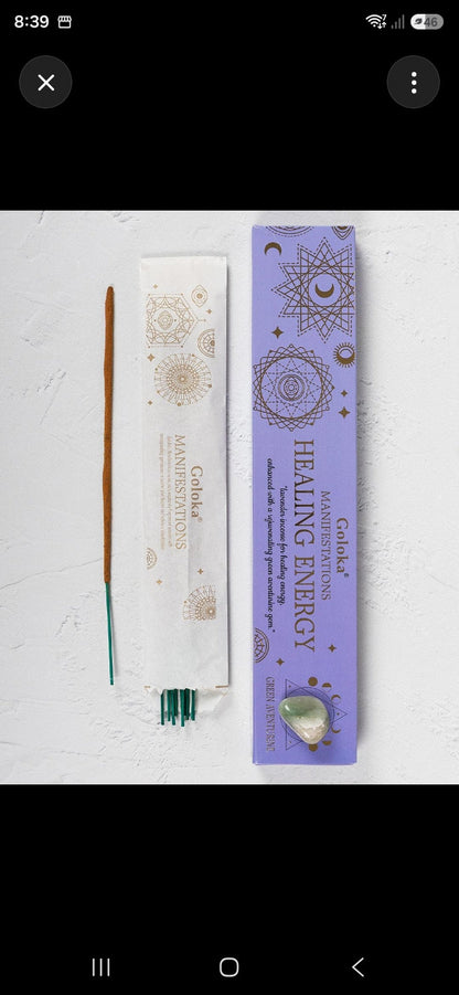 Healing Energy Manifestation Gemstone Incense 15gms Goloka - Value Boxes of 3 Goloka