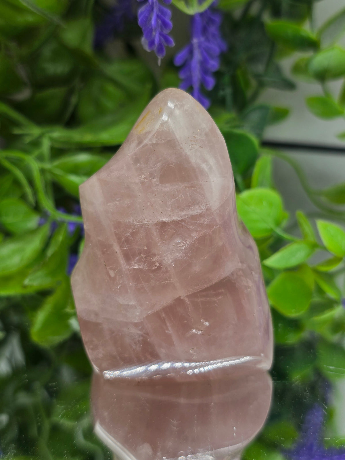 Rose Quartz Fire flame Crystal Wellness