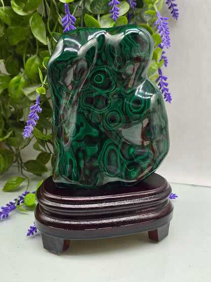 Premium Malachite Freeform 1.4kgs 20x11x5cm – Stone of Transformation & Protection Crystal Wellness