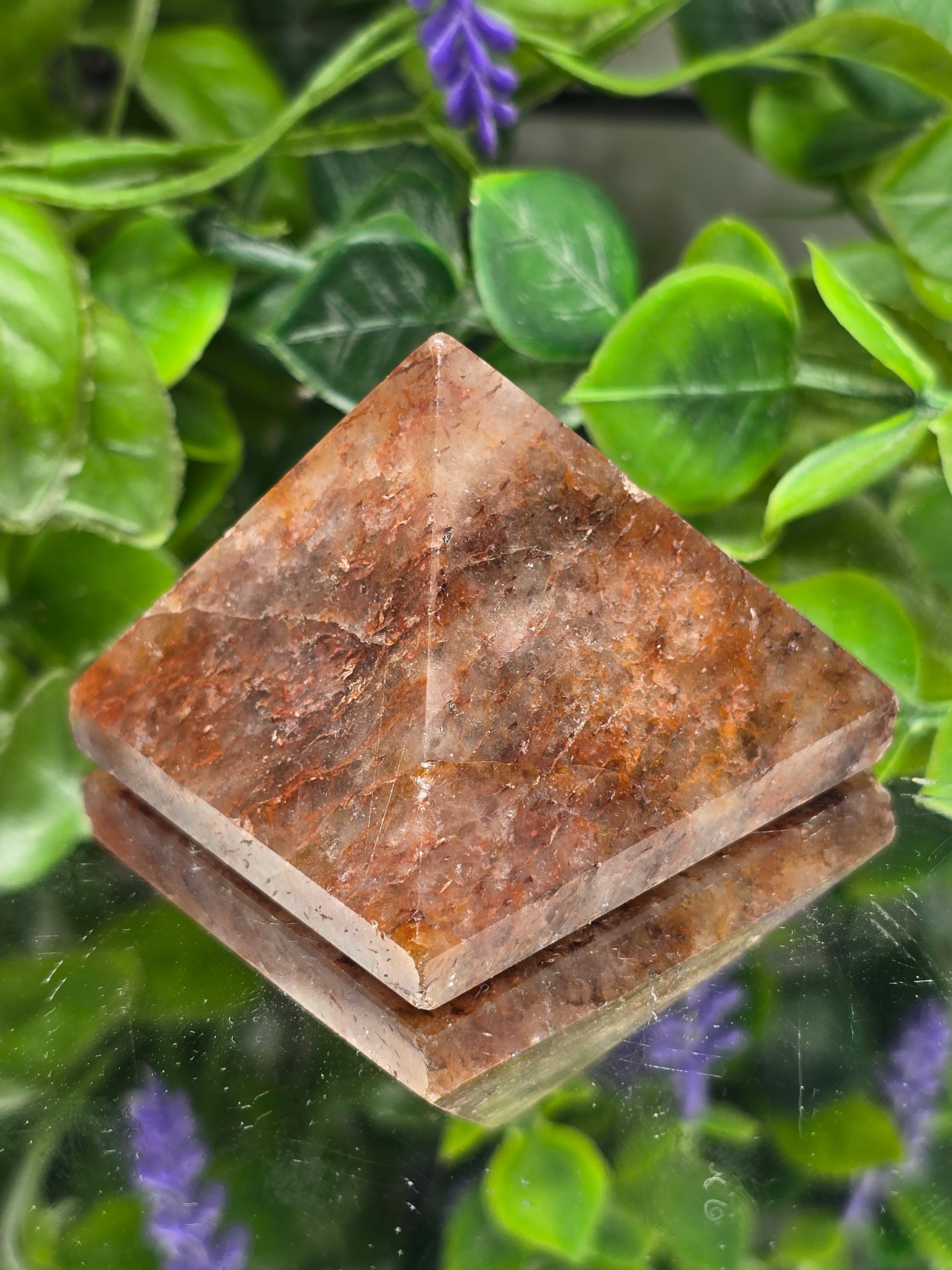 Strawberry Quartz Pyramid — Stone of Love, Joy & Emotional Healing Crystal Wellness