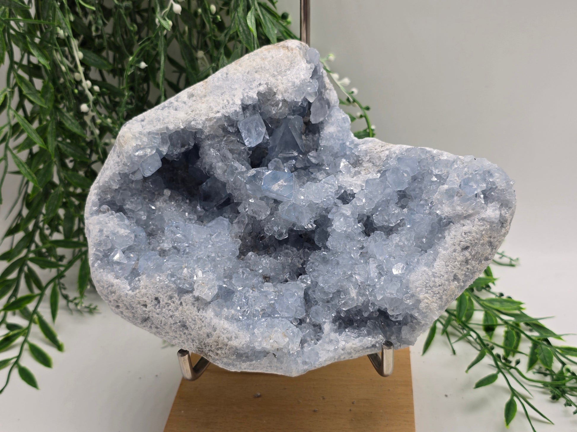Celestite Geode 3.5kg – 21 × 18 × 9 cm (Stone of Angelic Peace) Crystal Wellness