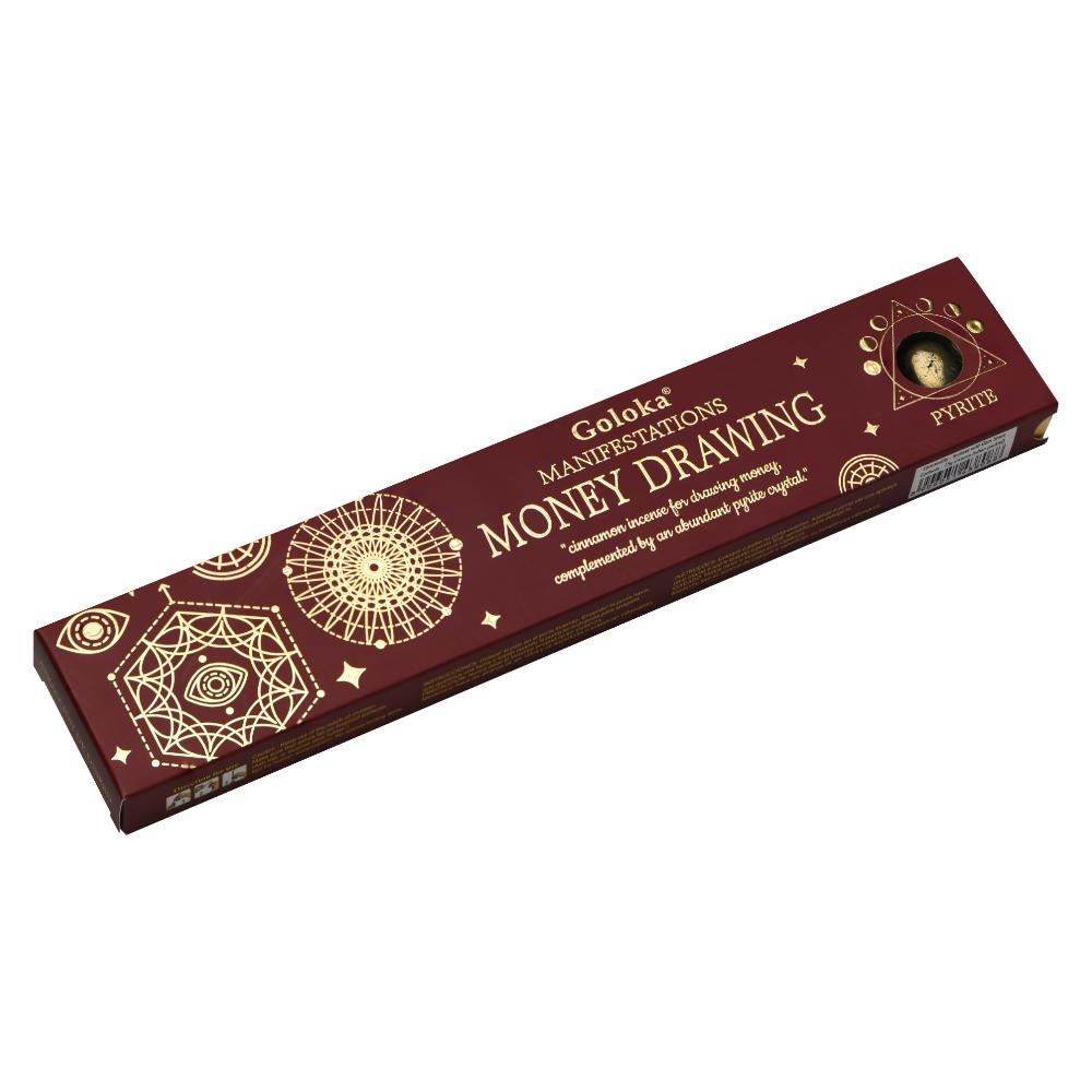 Money Drawing Manifestation Gemstone Incense 15gms Sticks Goloka - Value Box of 3 Goloka