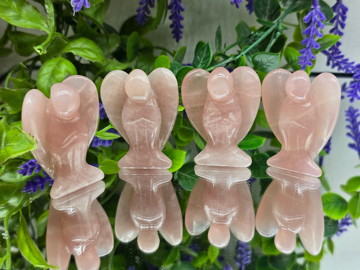 Rose Quartz Angel – High Grade  | Unconditional Love, Compassion & Emotional Healing Crystal Wellness