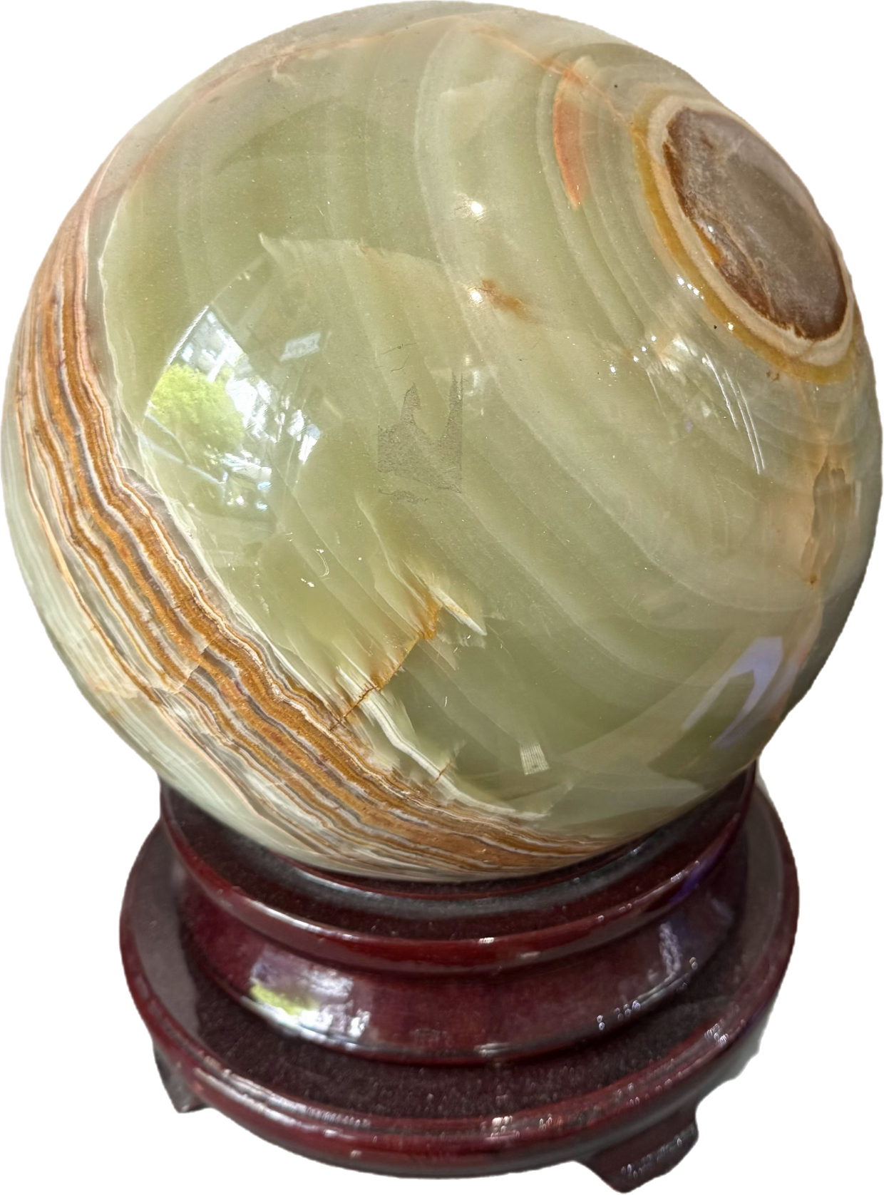 Green Onyx Sphere – 22.3kg | Diameter 25cm Crystal Wellness