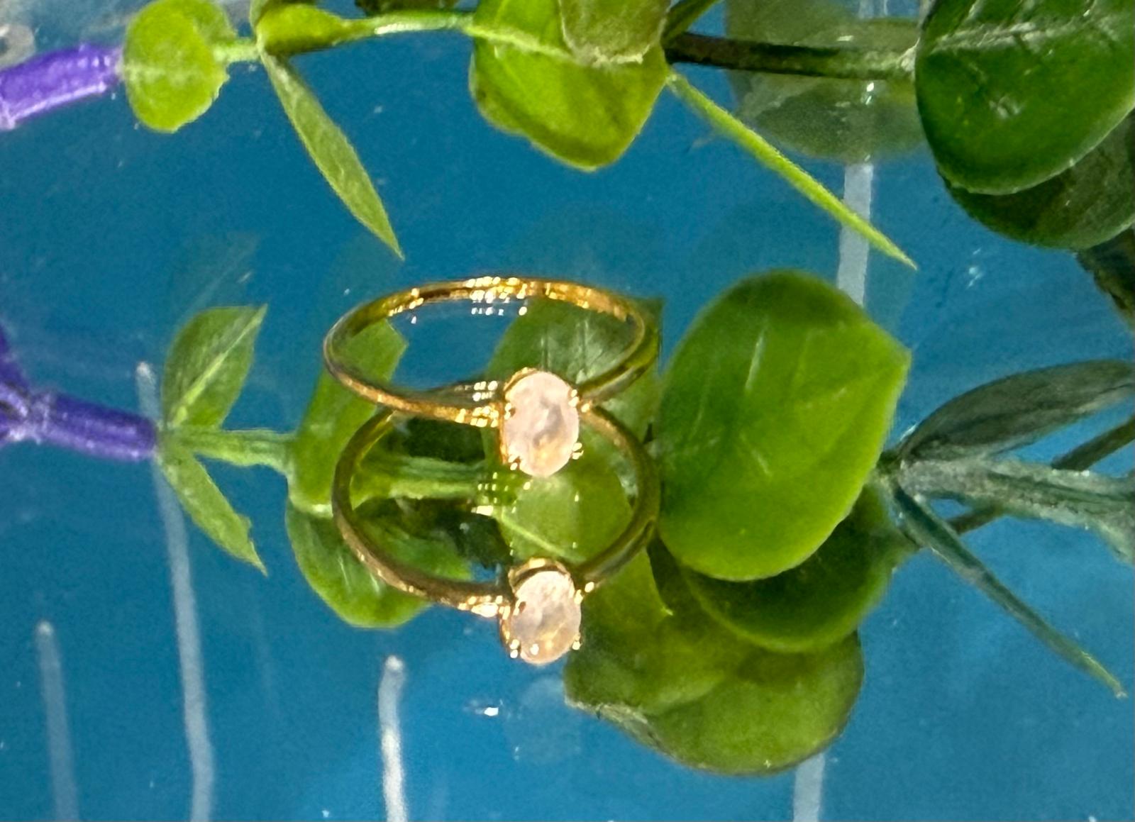 18ct Gold Vermeil Rose Quartz Ring – Stone of Love & Heart Healing Crystal Wellness