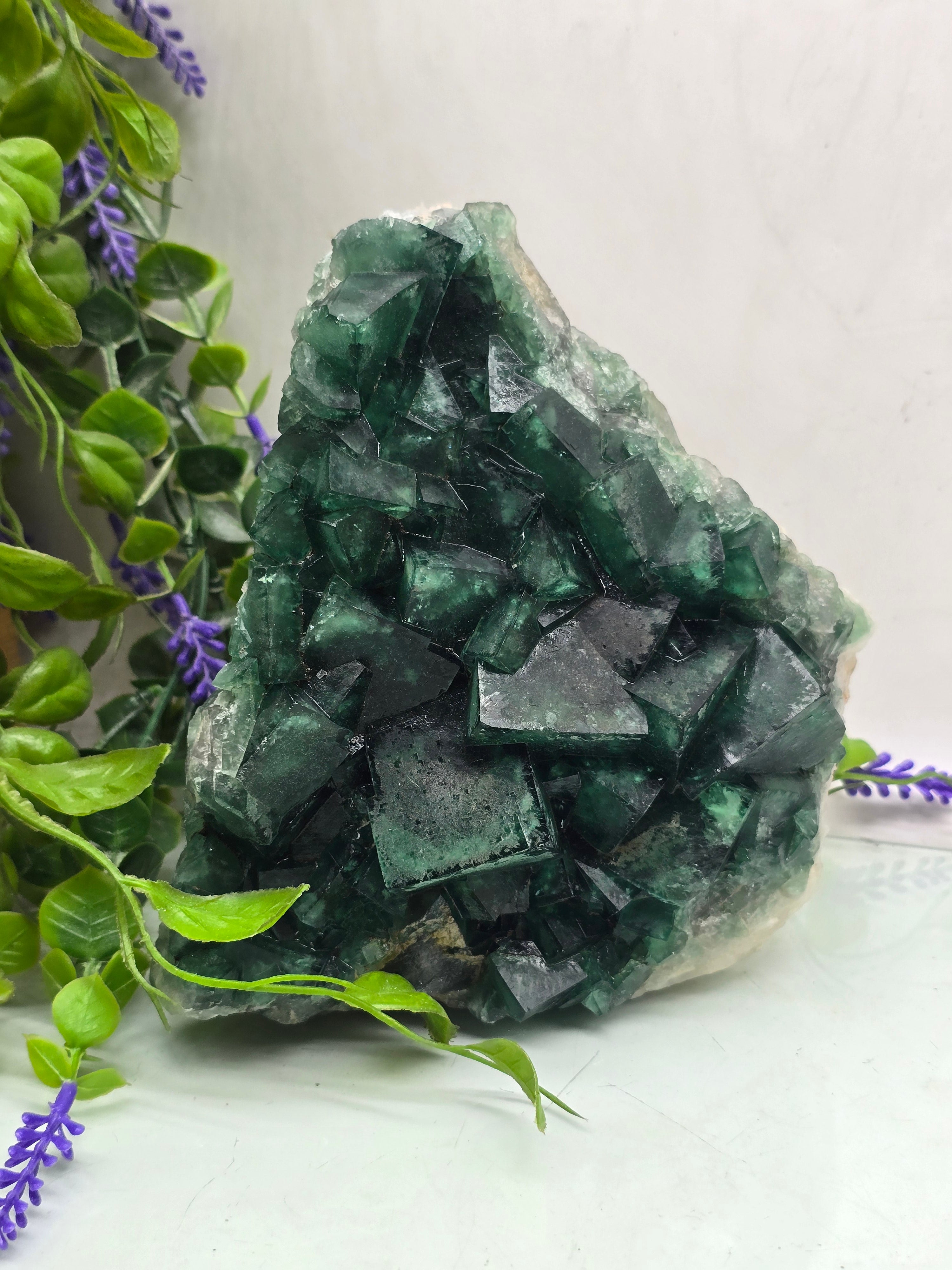 Green Fluorite Cluster Specimen Premium Quality(Stone of Clarity & Heart Alignment) Crystal Wellness