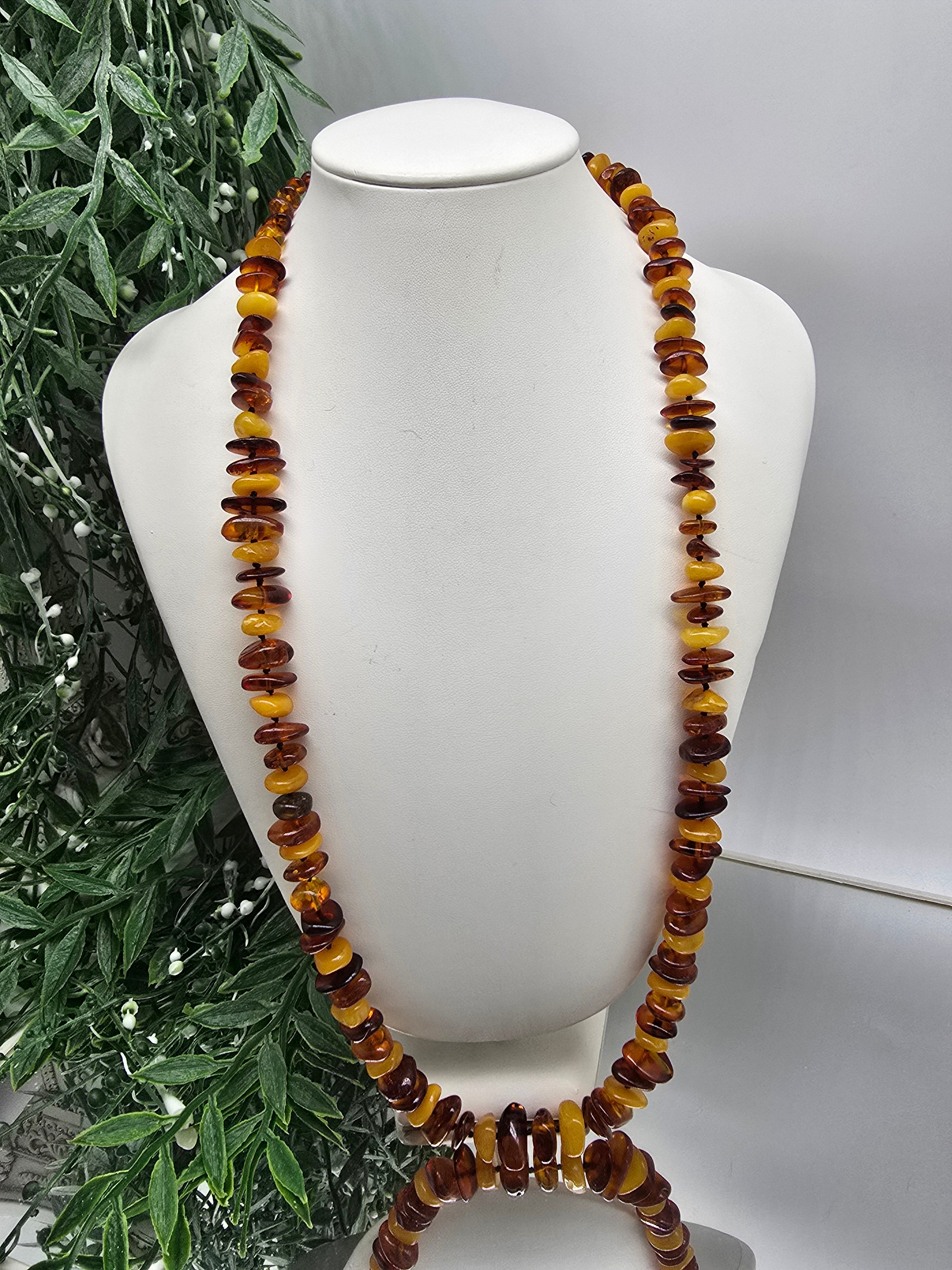 Baltic Amber Necklace 73 cm (Stone of Ancient Light & Gentle Healing) Crystal Wellness