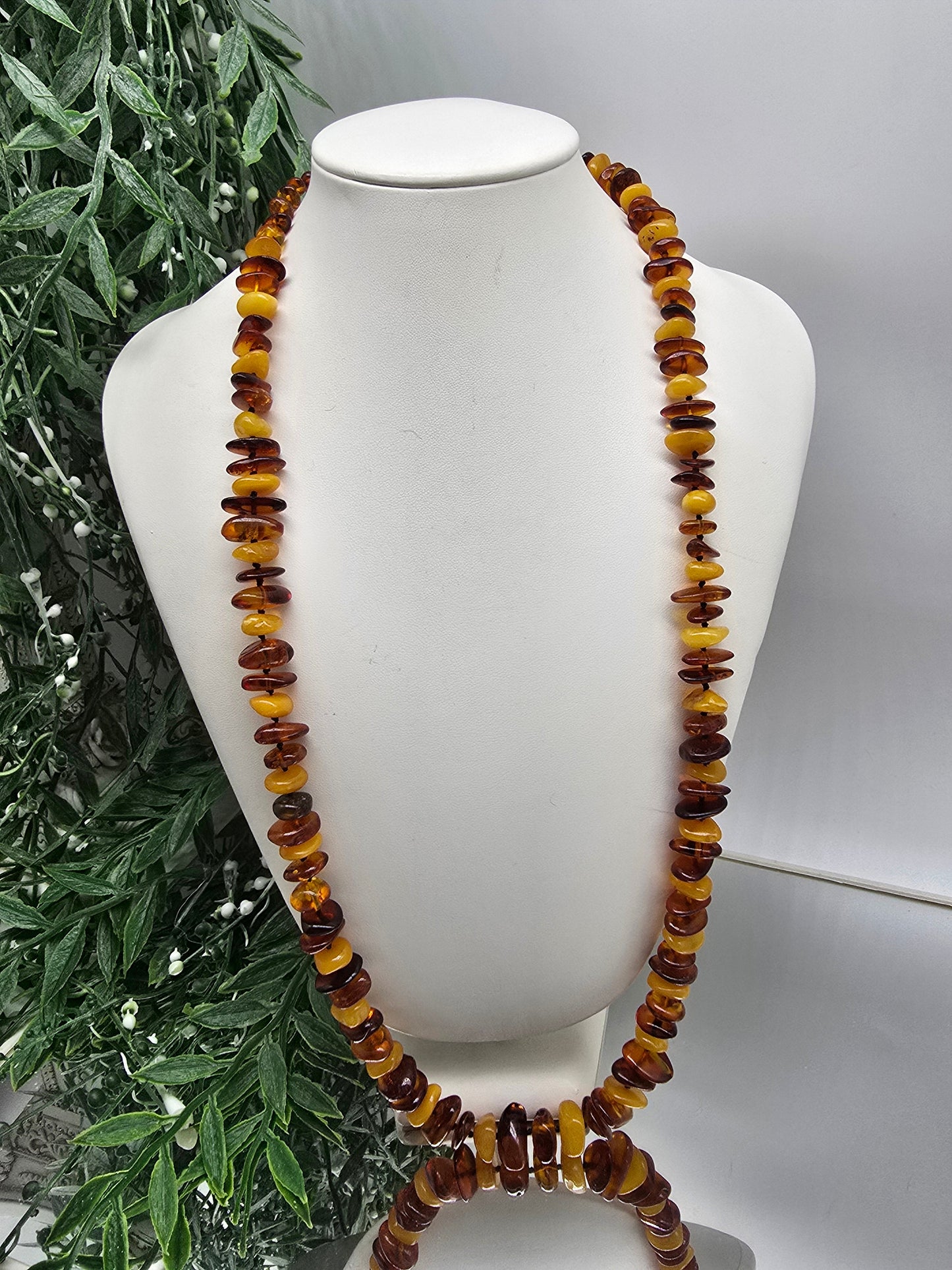 Baltic Amber Necklace 73 cm (Stone of Ancient Light & Gentle Healing) Crystal Wellness