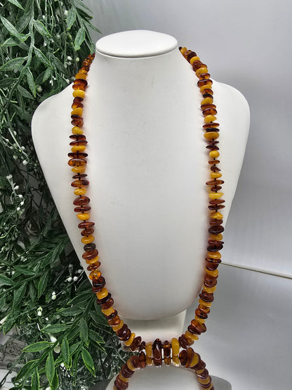 Baltic Amber Necklace 73 cm (Stone of Ancient Light & Gentle Healing) Crystal Wellness