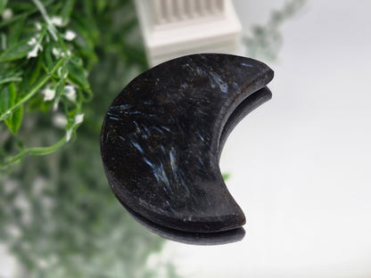 ✨ Celestial Ascension Astrophyllite Crescent Moon - 8 x 6 x 1 cm Crystal Wellness