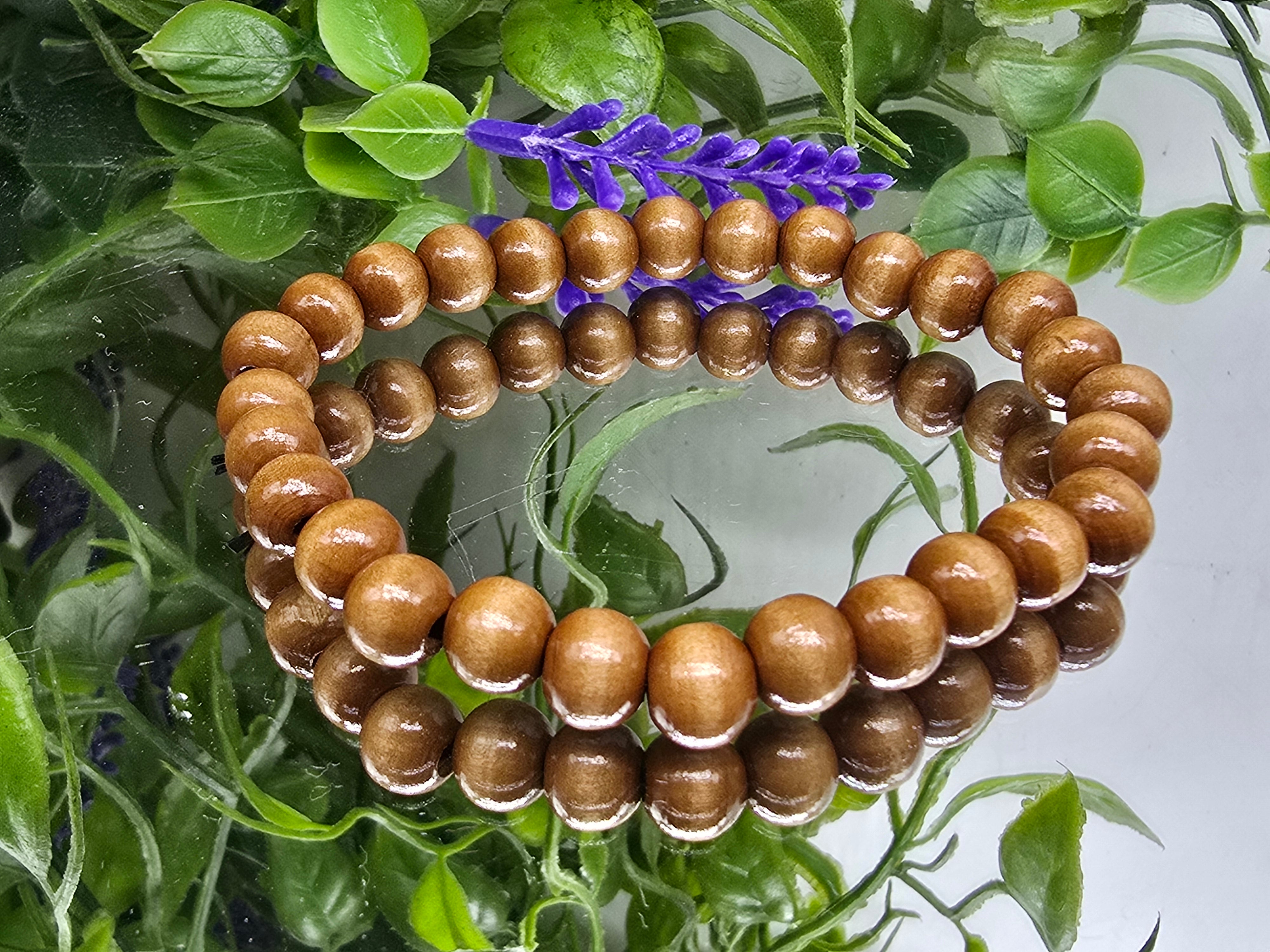 Sacred Harmony Sandalwood 8mm Beads Bracelet (Wood of Grounding & Inner Peace) Crystal Wellness