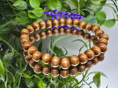 Sacred Harmony Sandalwood 8mm Beads Bracelet (Wood of Grounding & Inner Peace) Crystal Wellness
