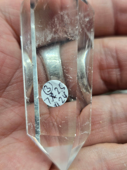 Premium Brazilian Clear Quartz Double-Terminated Crystal Point | High-Grade Polished Quartz Wand | Stone of Clarity, Amplification & Divine Light Crystal Wellness