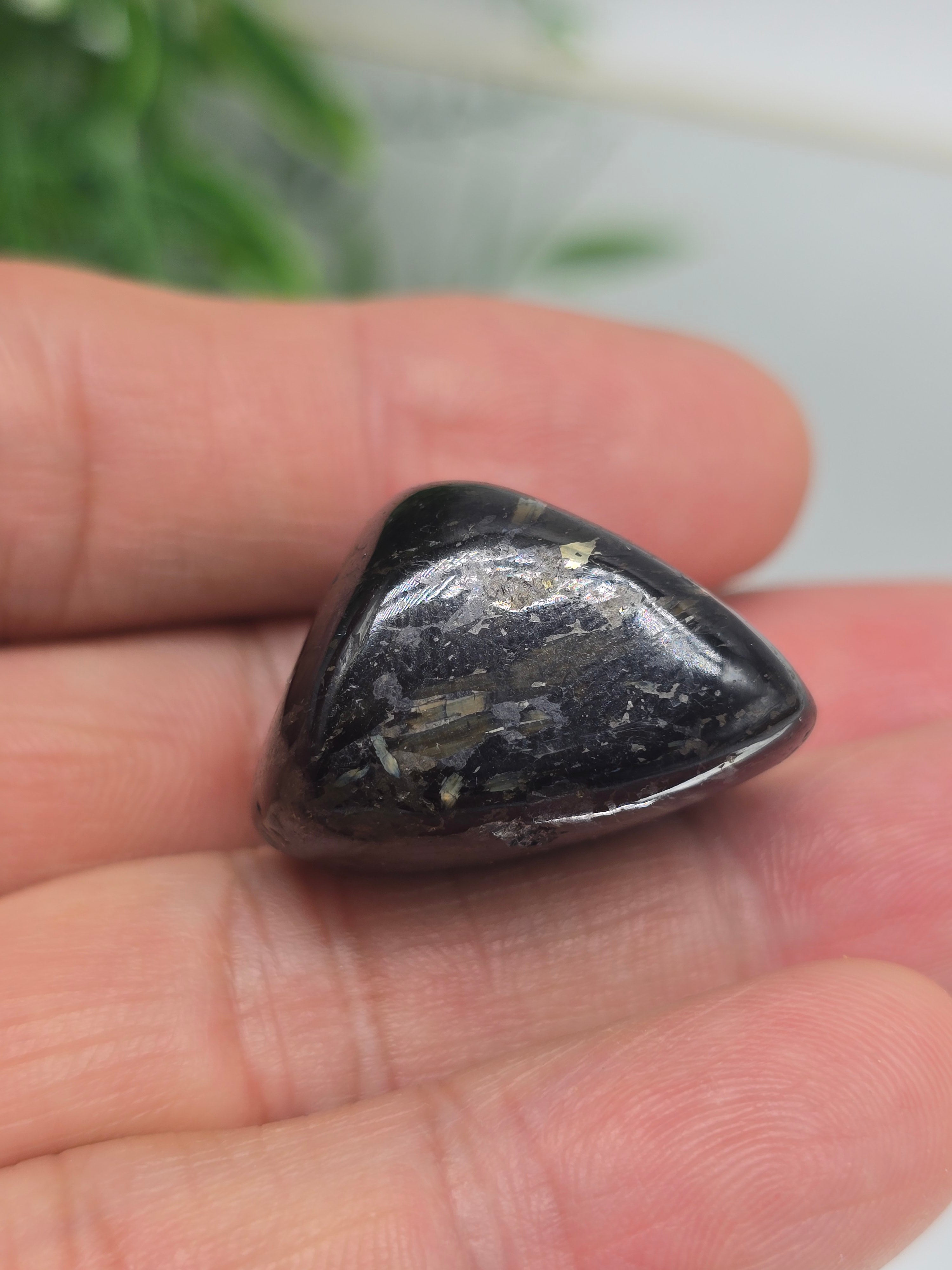 Genuine Nuumite Tumbled Stone (Stone of Ancient Protection & Personal Power) Crystal Wellness