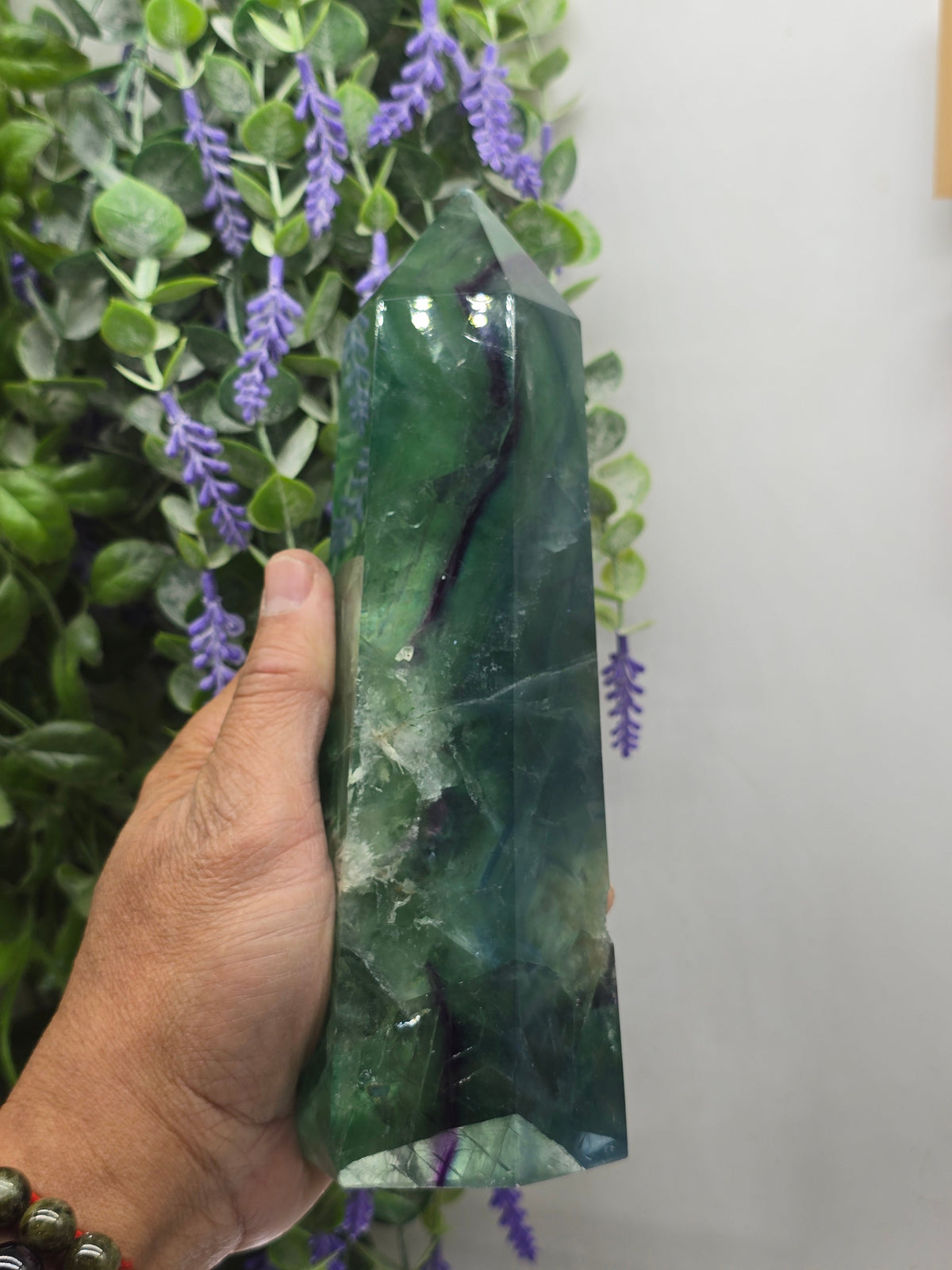💚 Green & Purple Fluorite Tower — Stone Of Clarity, Focus & Renewal Crystal Wellness