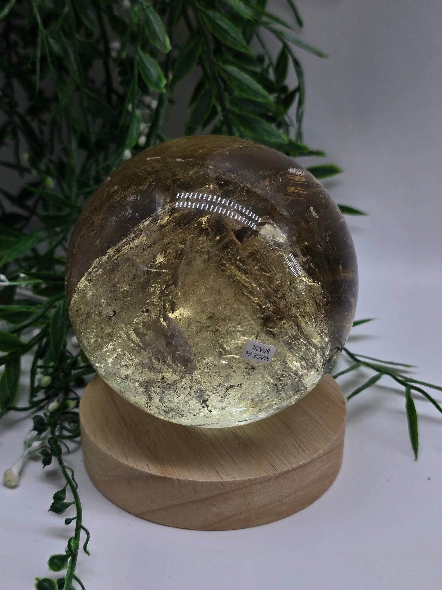 High-Grade Smoky Quartz Sphere 10cm – Stone of Power, Grounding Protection & Energy Detox Crystal (1.55kg) Crystal Wellness