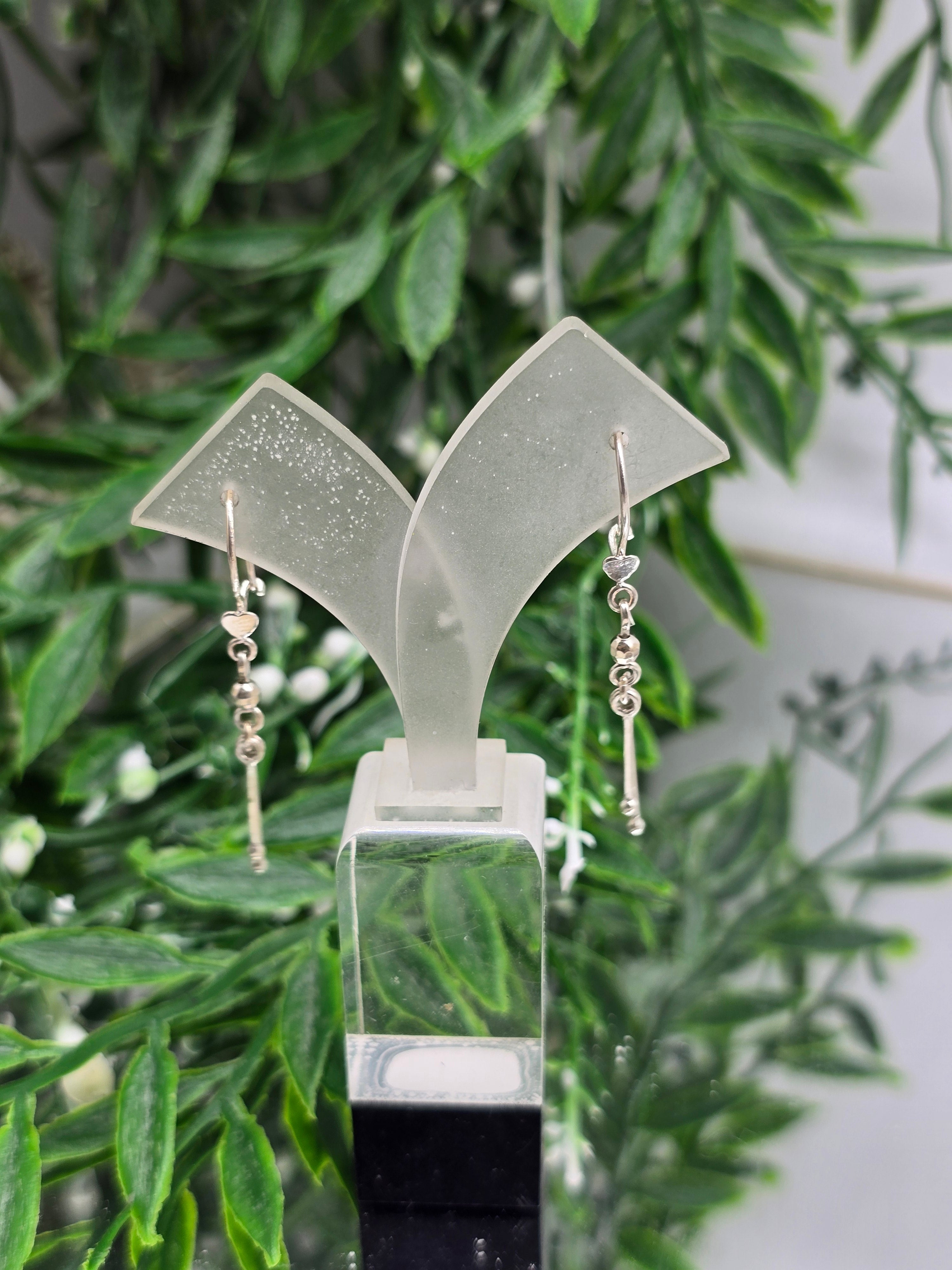 925 Sterling Silver Dangle Earrings – Elegant Minimalist Tassel Style (3 cm) Crystal Wellness