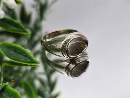 Golden Rutilated Quartz 925 Sterling Silver Ring – Size 9 Crystal Wellness