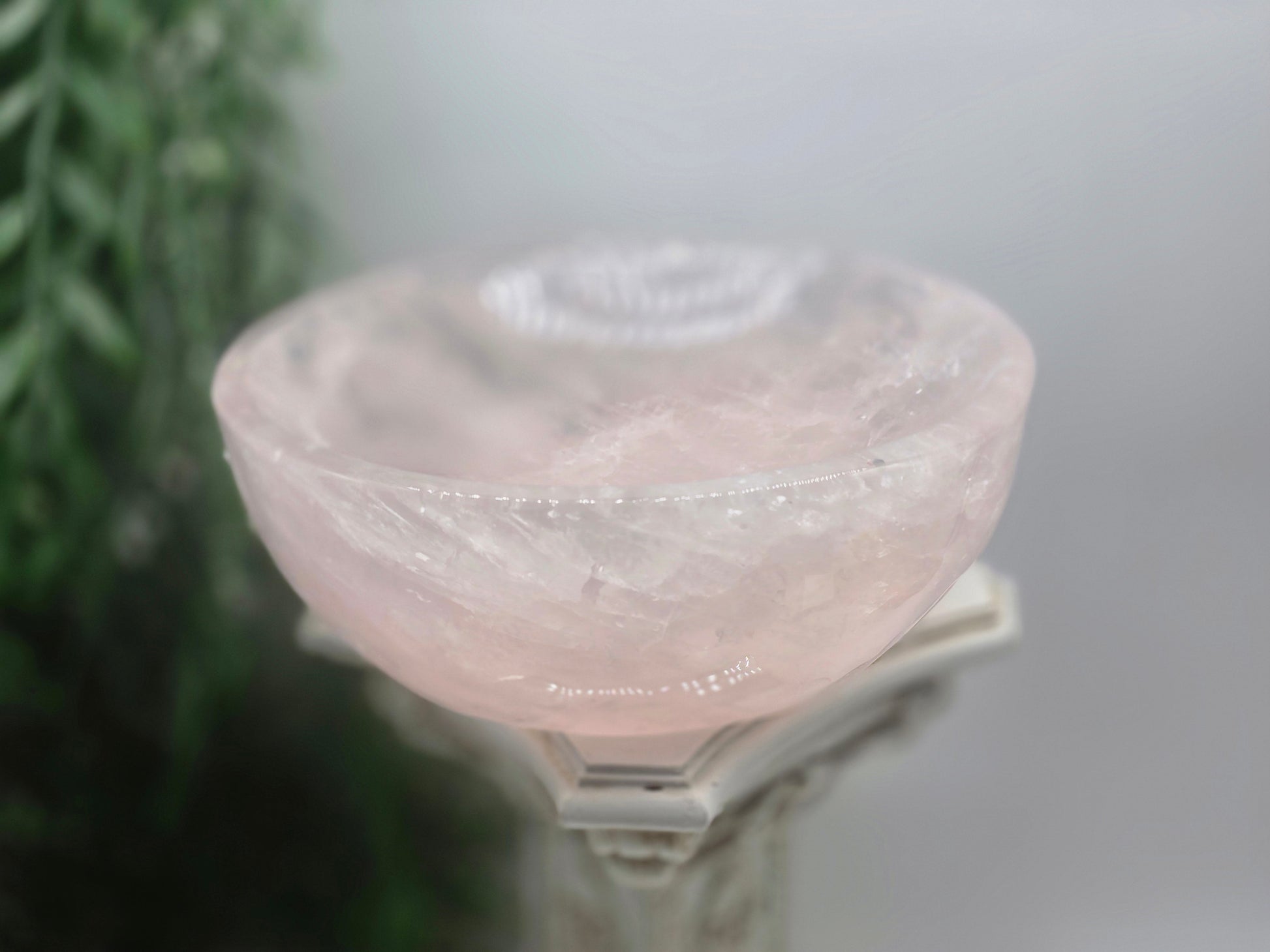 Rose Quartz 925 Sterling Silver Rings Size 9 Crystal Wellness