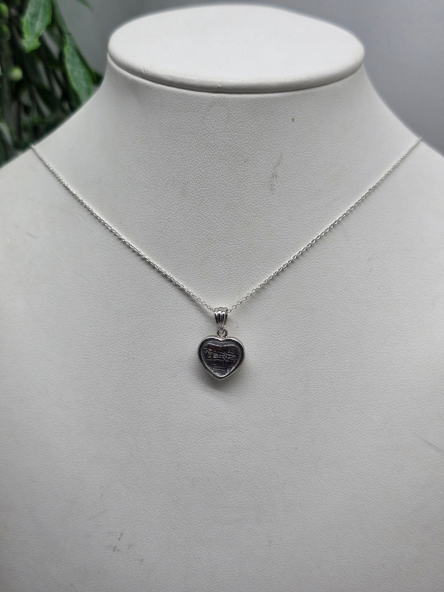 Munionalusta Meteorite Heart Pendant 12x12mm – Swedish Iron Meteorite – Cosmic Protection, Grounding & Spiritual Awakening Crystal Wellness