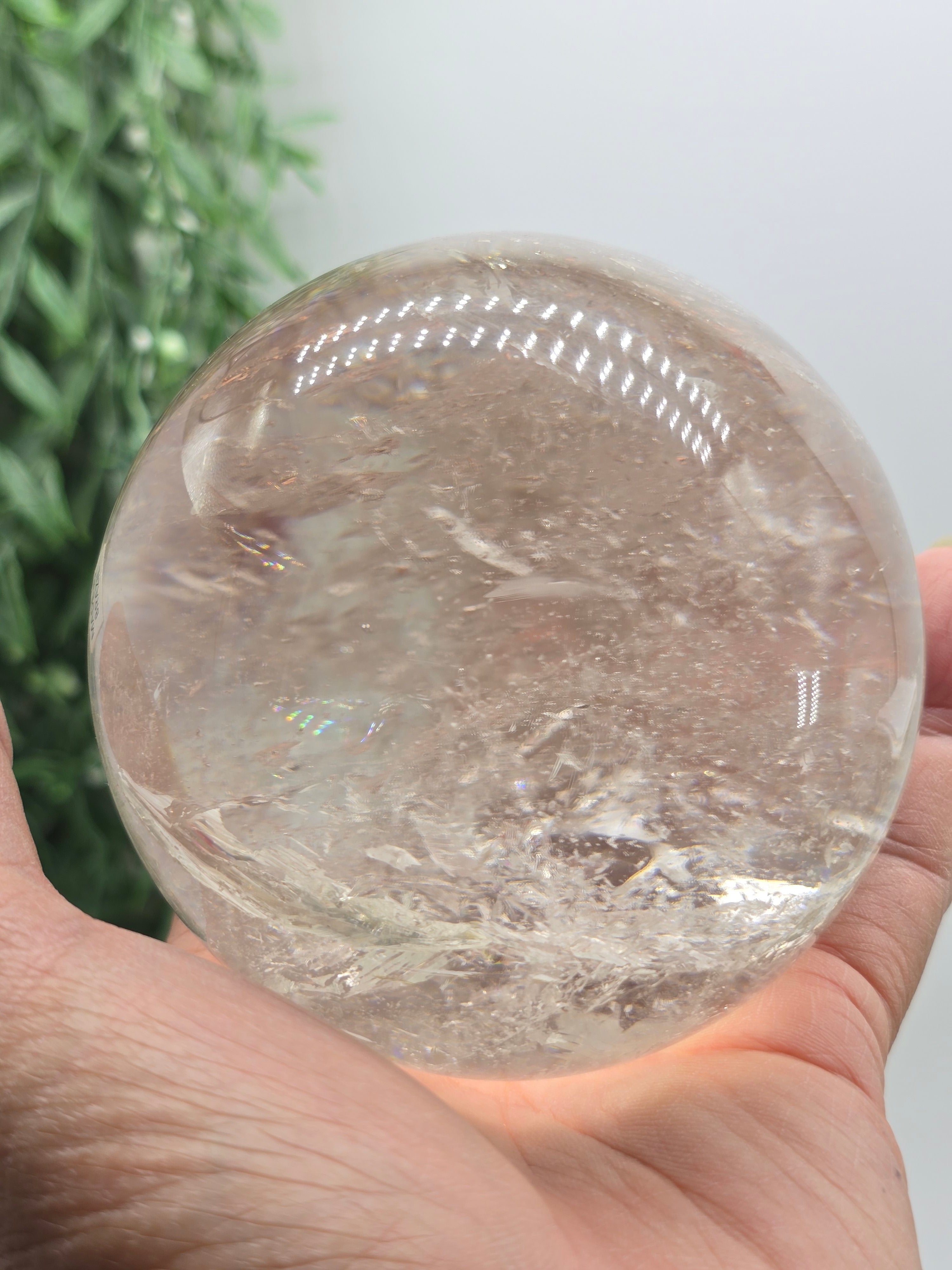 High-Grade Brazilian Clear Quartz Sphere 9.2cm – Master Healer, Amplification & Stone of Power (1.1kg) Crystal Wellness