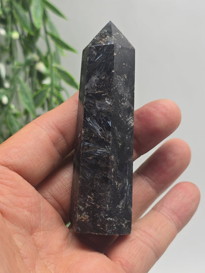 🌟 Astrophyllite Cosmic Tower – “Star-Leaf of Healing Light” Crystal Wellness