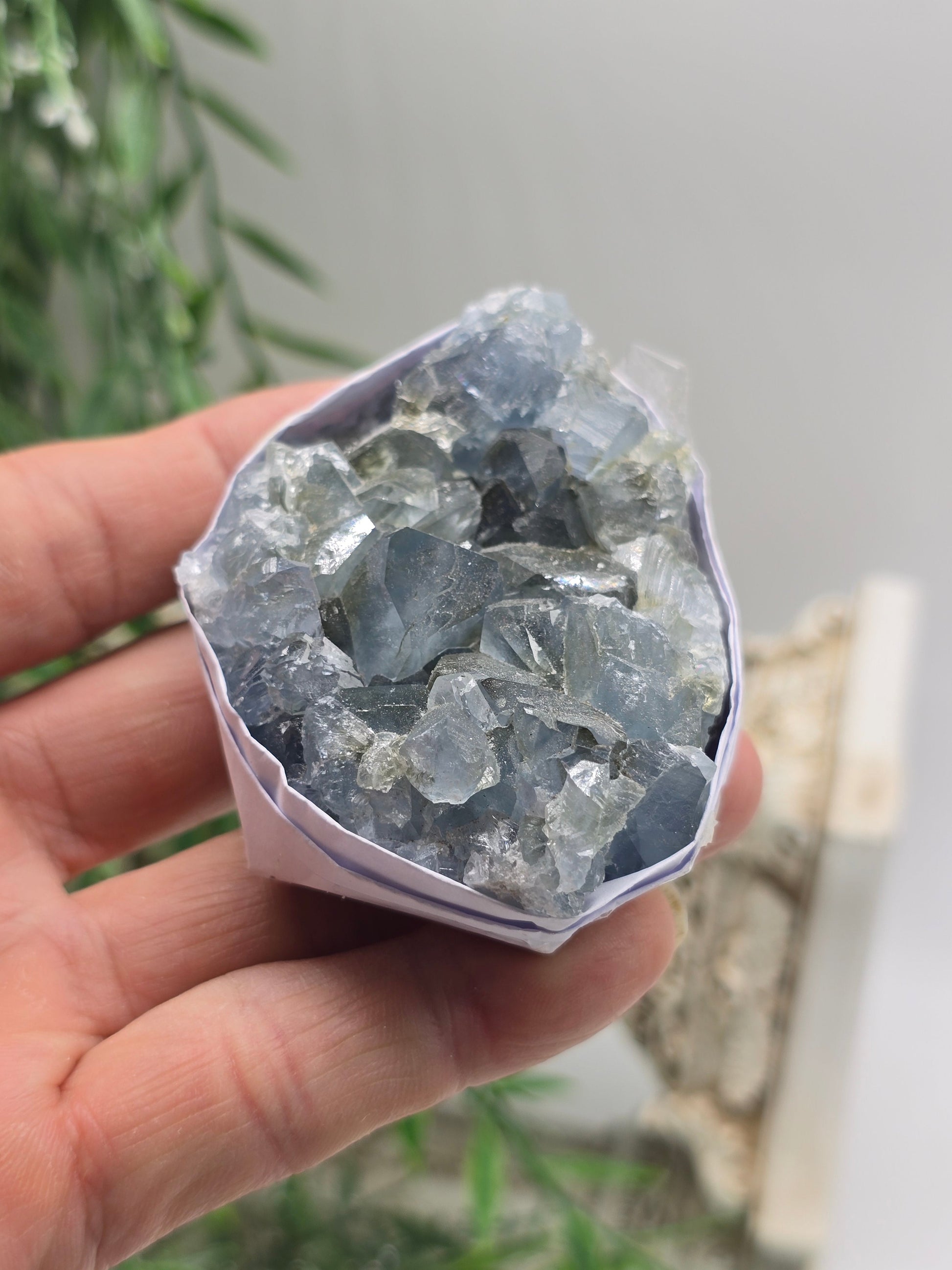 Natural Celestite Cluster – Madagascar | Angelic Communication, Peace & Spiritual Connection Crystal Wellness