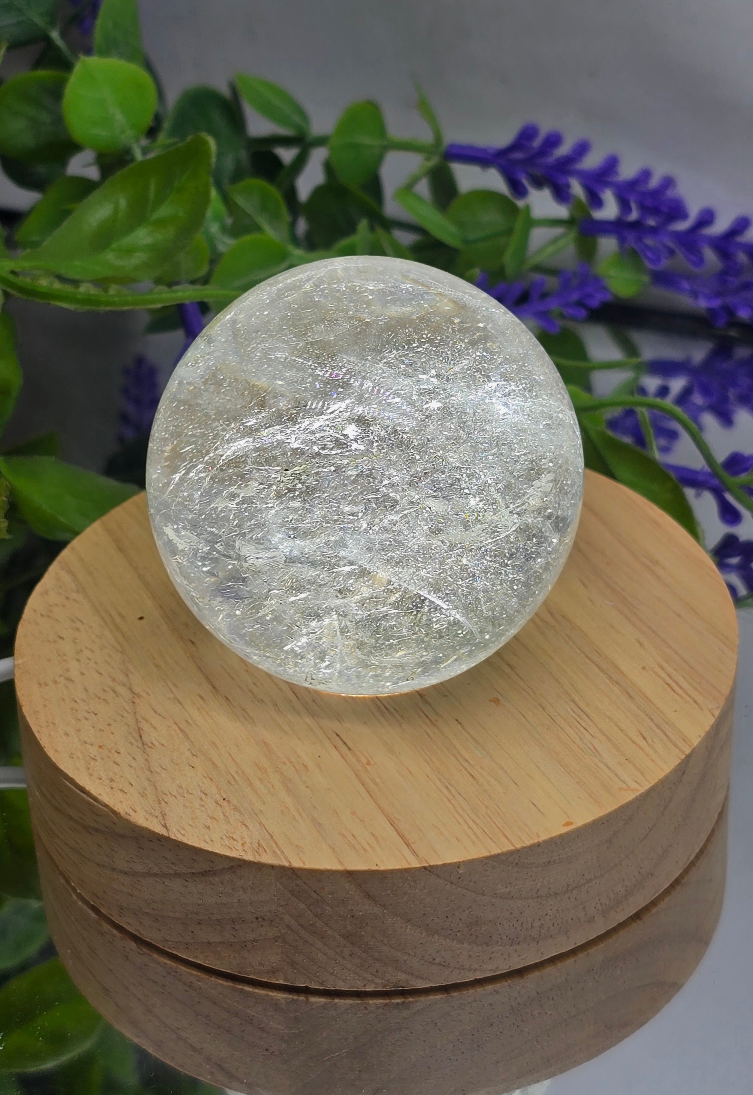 Pure Light Amplifier – Clear Quartz Sphere (6cm, Madagascar) Crystal Wellness