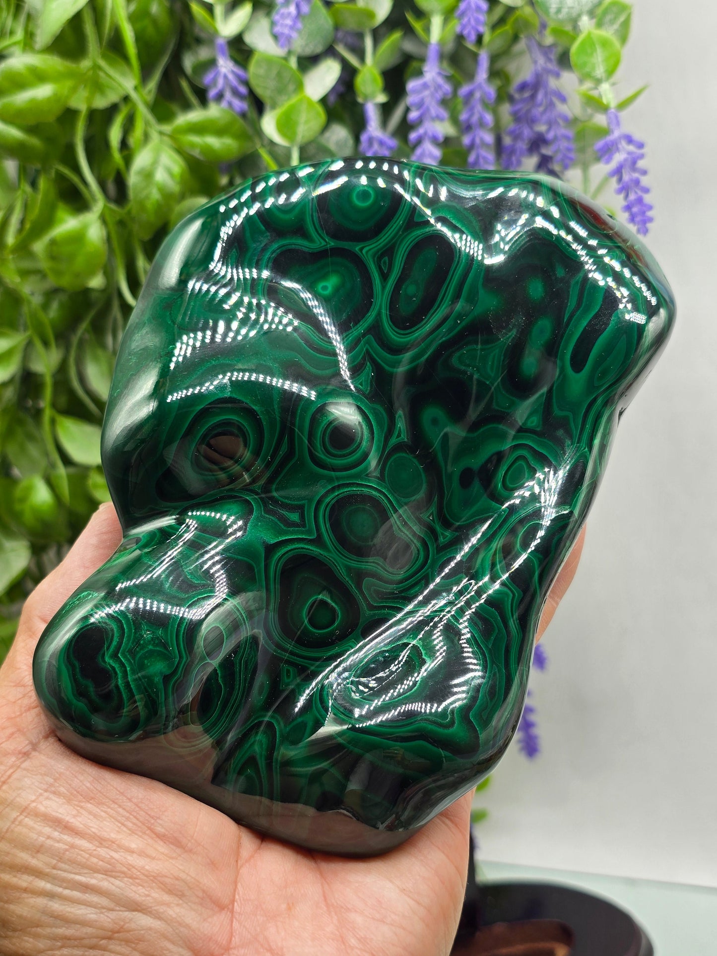 Premium Malachite Freeform 1.4kgs 20x11x5cm – Stone of Transformation & Protection Crystal Wellness
