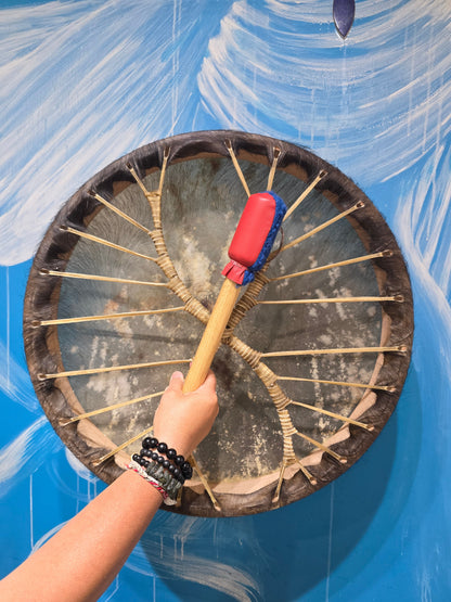 Traditional Buffalo Hide Shamanic Drum | Crystal Wellness