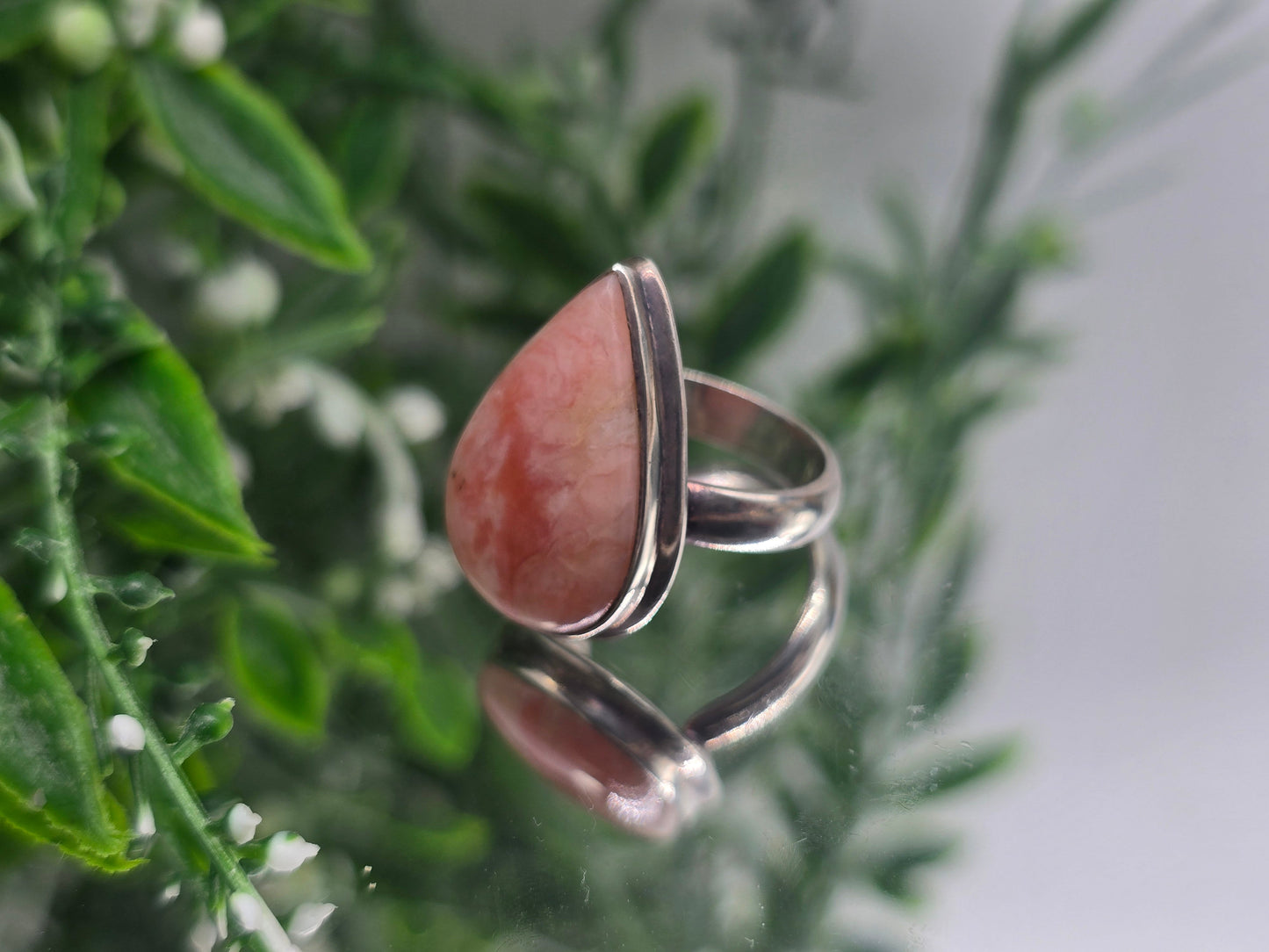 Pink Opal Sterling Silver Ring “Gentle Heart” – Size 7.5 | Love, Calm & Emotional Healing Crystal Jewellery Crystal Wellness