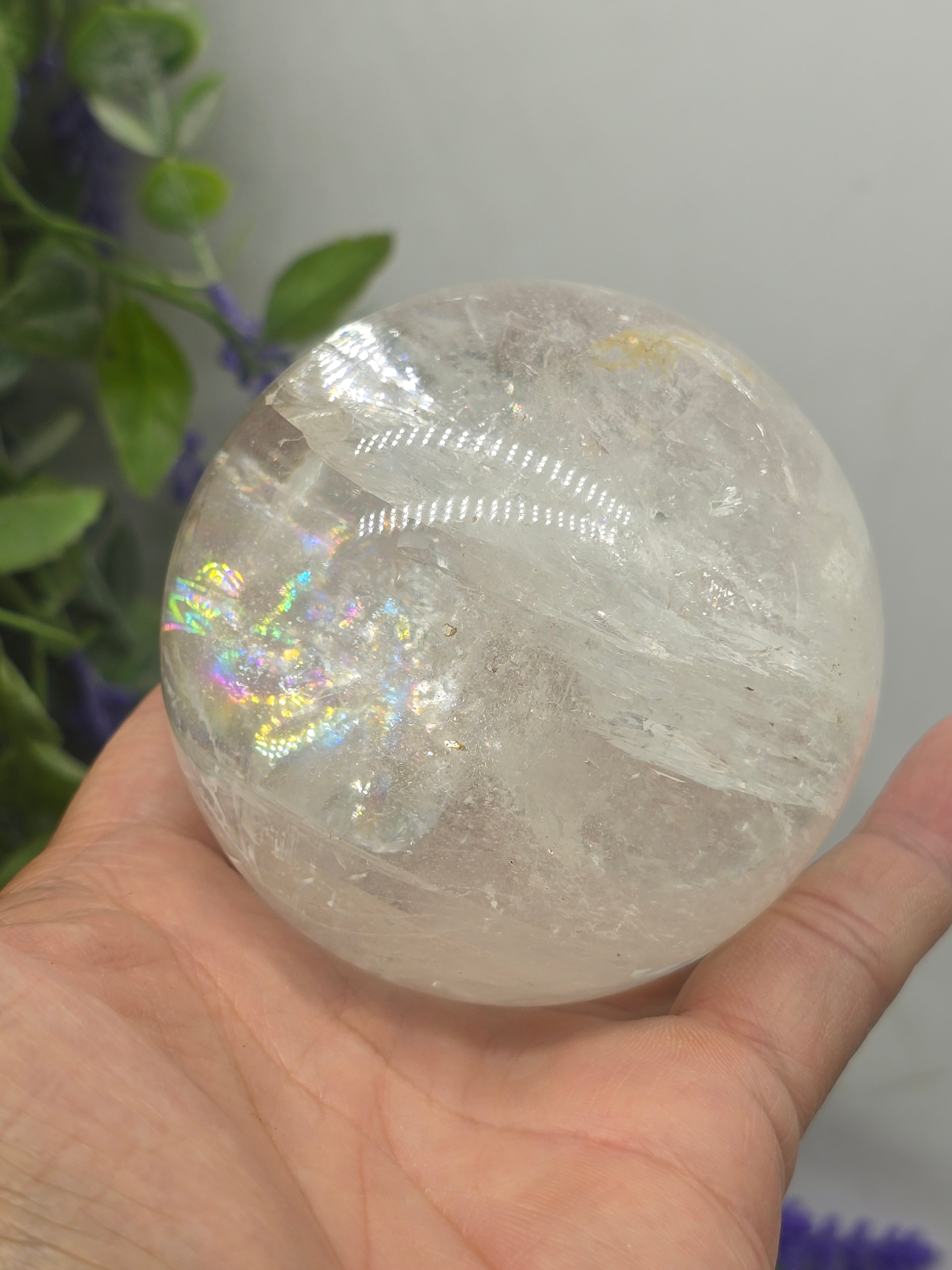 Pure Light Amplifier – Clear Quartz Sphere (8cm, Madagascar) Crystal Wellness