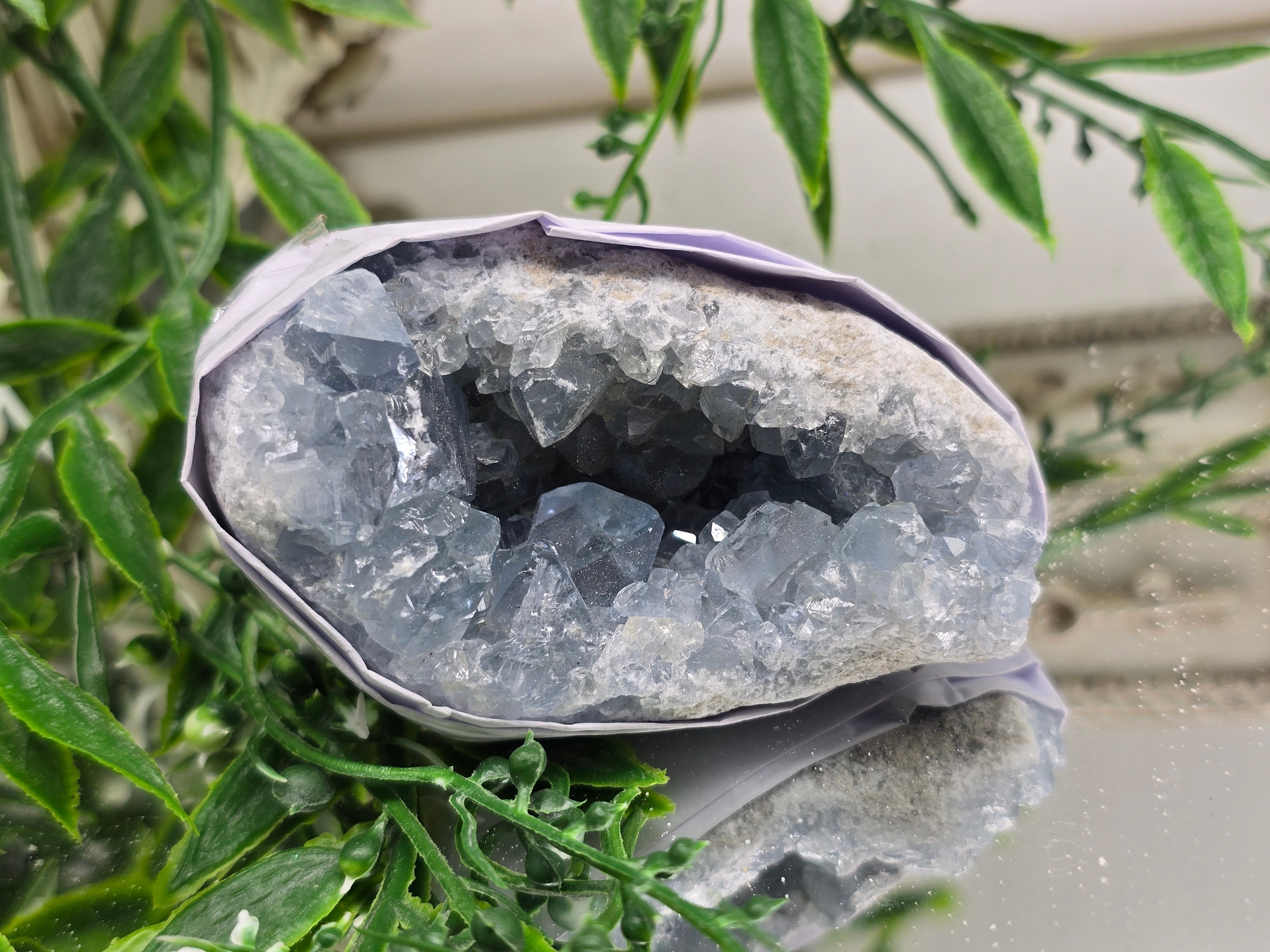 Natural Celestite Cluster – Madagascar | Angelic Communication, Peace & Spiritual Connection Crystal Wellness