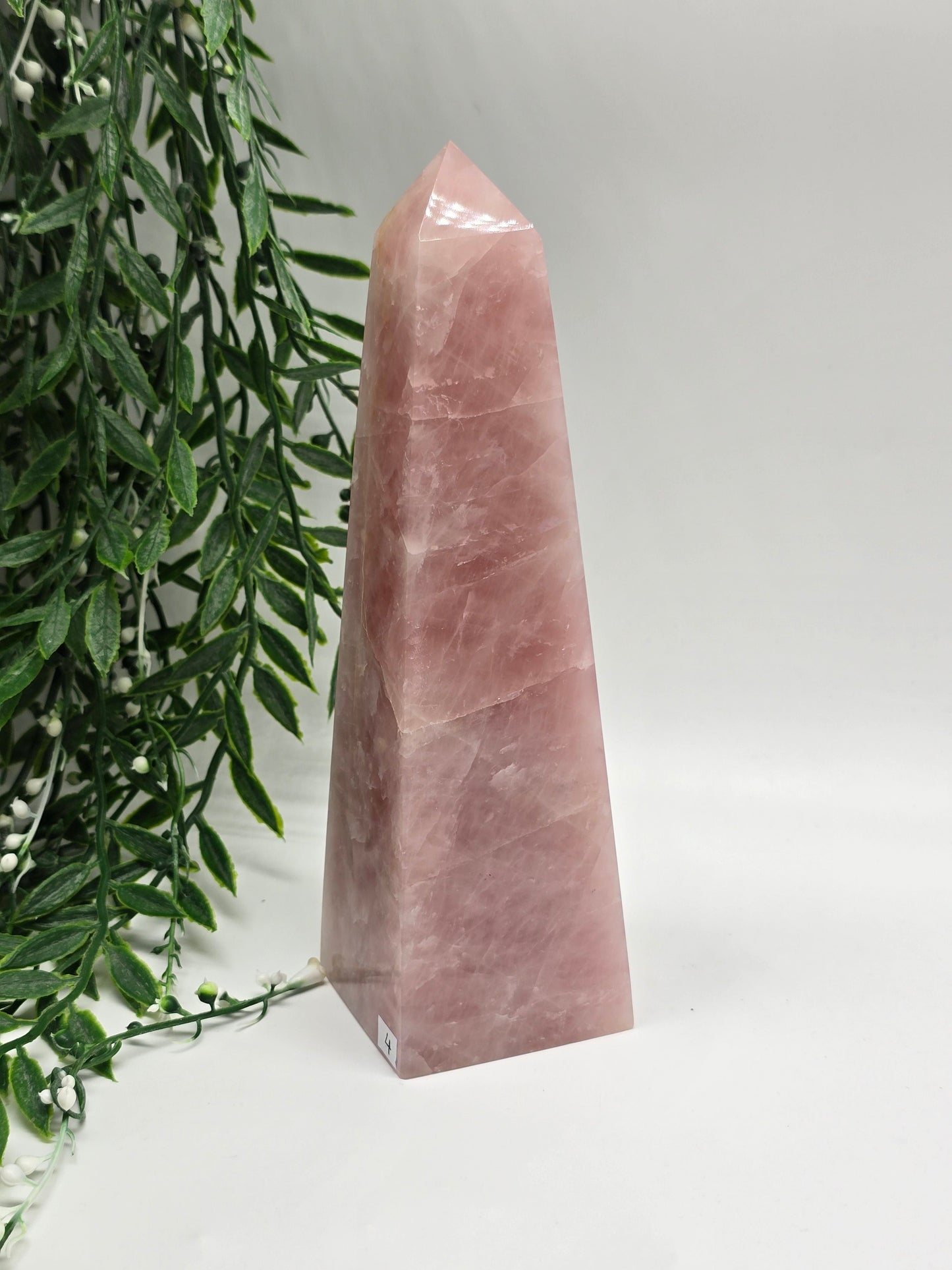 Rose Quartz Obelisk High Grade – Radiant Love & Heart Healing (210mm x 60mm) Crystal Wellness