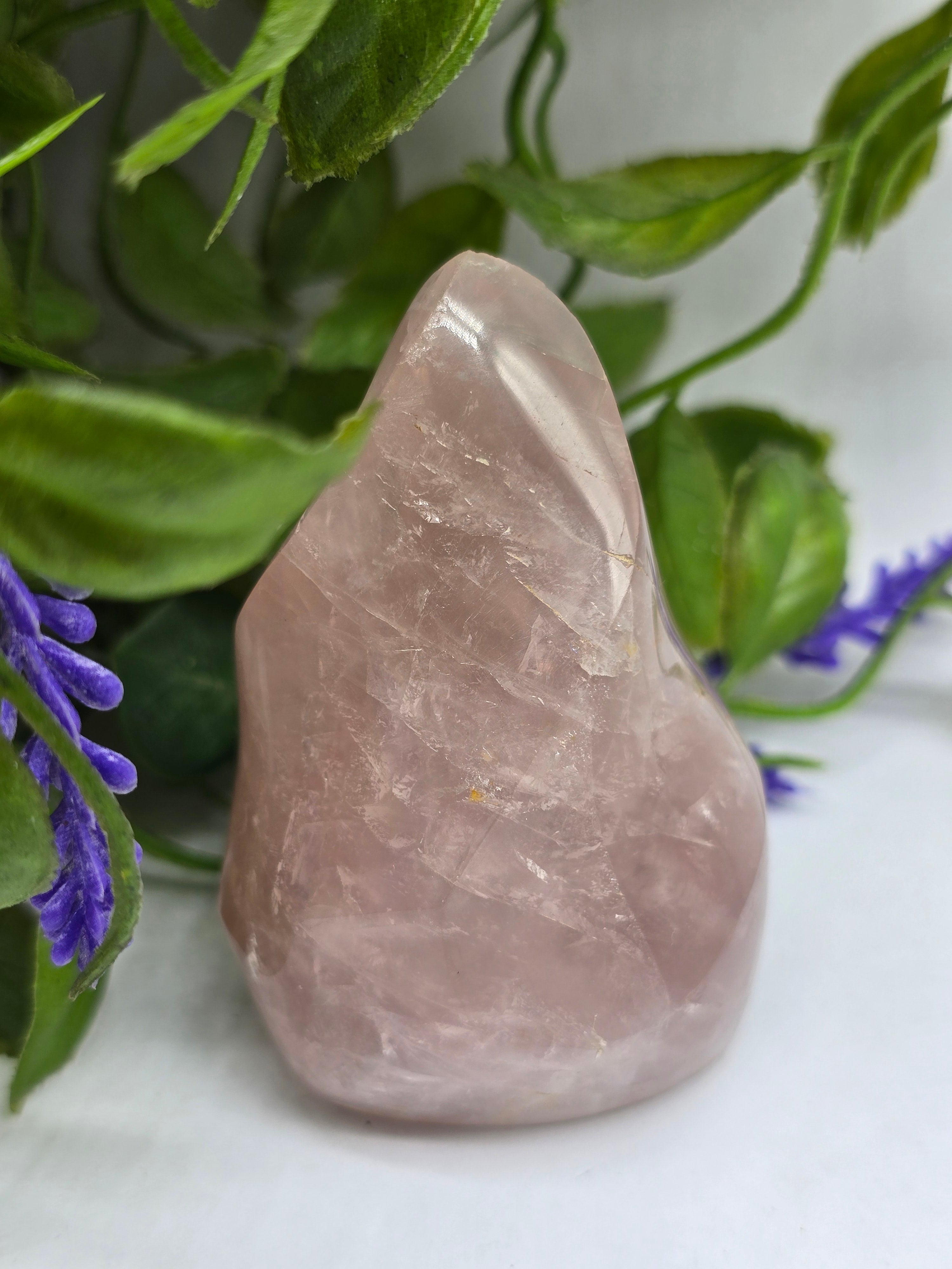 Rose Quartz Fire flame Crystal Wellness