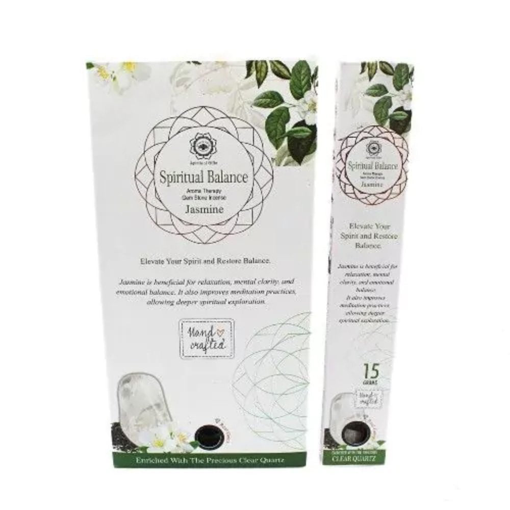Spiritual Balance Incense 12 Stick with Clear Quartz Crystal Wellness