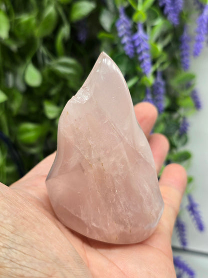 Rose Quartz Fire flame Crystal Wellness