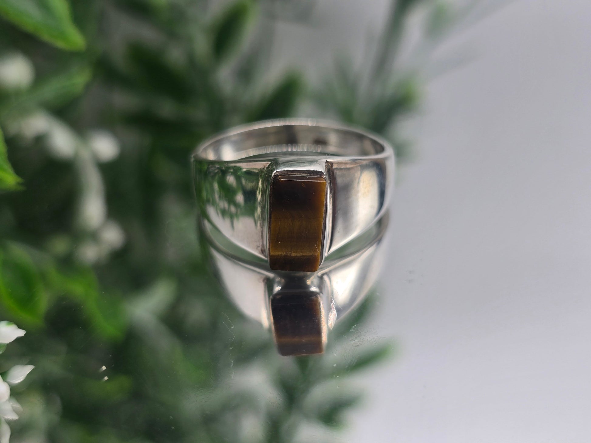 Gold Tiger’s Eye Sterling Silver Ring “Courage Guardian” – Size 11 | Strength, Protection & Confidence Crystal Jewelry Crystal Wellness