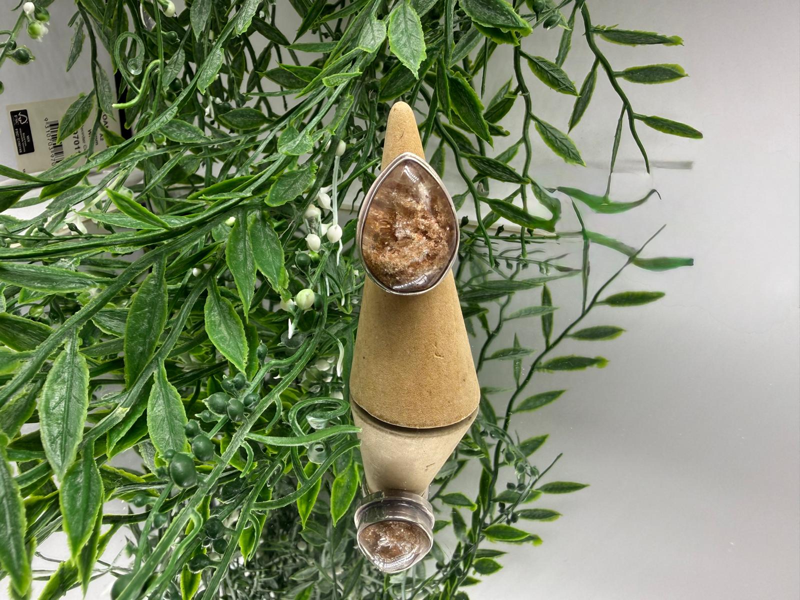 Premium Lodolite Garden Quartz Ring — Manifestation, Healing & Inner Clarity (Size 5) Crystal Wellness