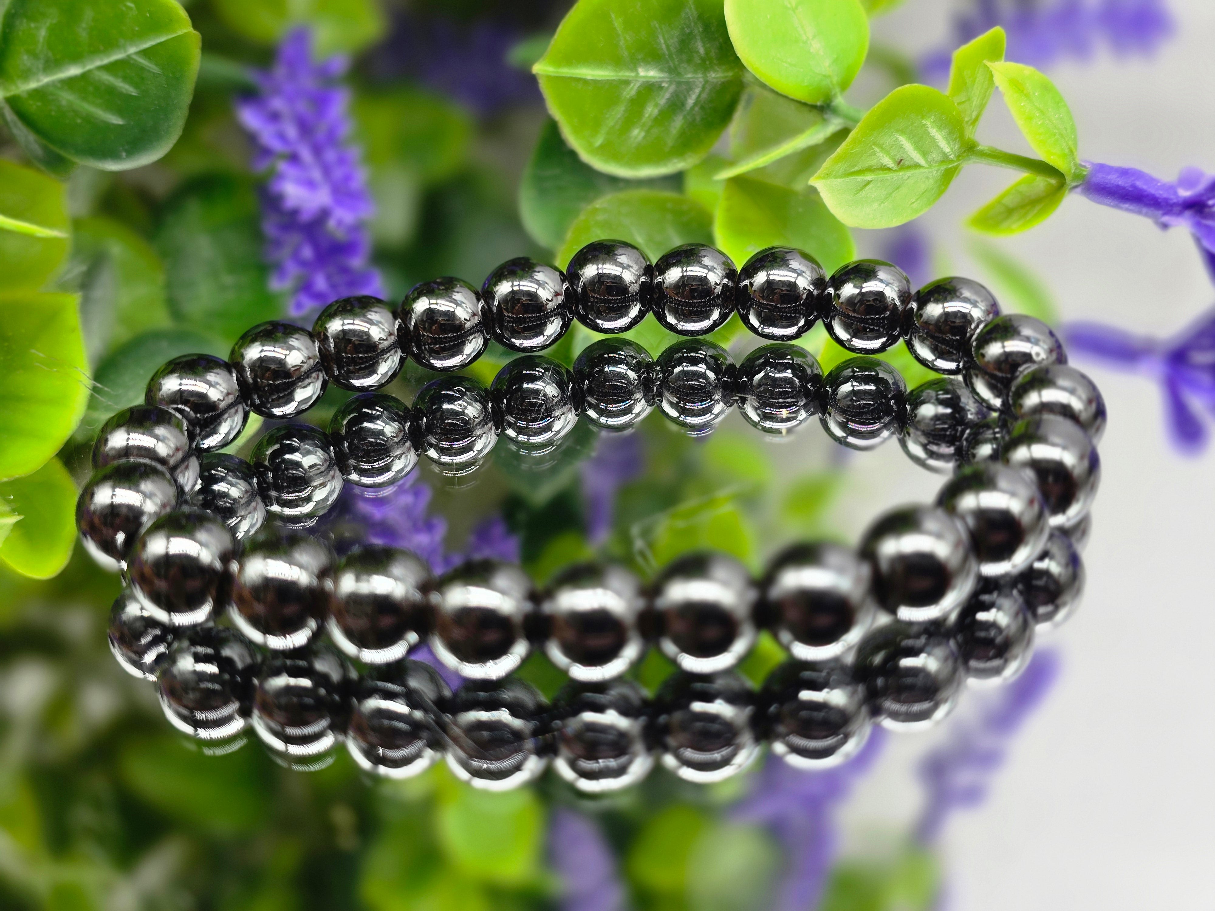 Hematite Magnetic Beads Bracelet (Stone of Grounding & Energetic Stability) Crystal Wellness