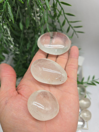 Premium Madagascar Clear Quartz Palmstone — Stone of Clarity, Amplification & Ultimate Power Crystal Wellness