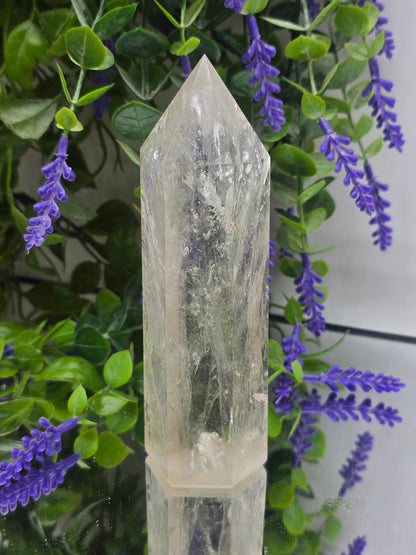 Natural Clear Quartz Generator Tower Point 455g 15x5x4cm – Master Healer Crystal Crystal Wellness