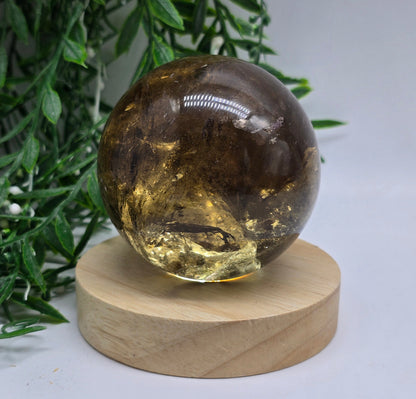 Smoky Quartz Sphere - Stone of Power & Grounded Protection Crystal Wellness