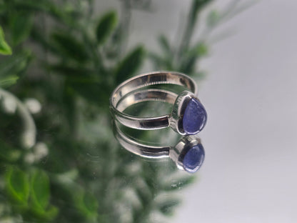 Tanzanite Sterling Silver Ring “Divine Vision” – Size 8 | Transformation, Intuition & Spiritual Growth Crystal Jewelry Crystal Wellness