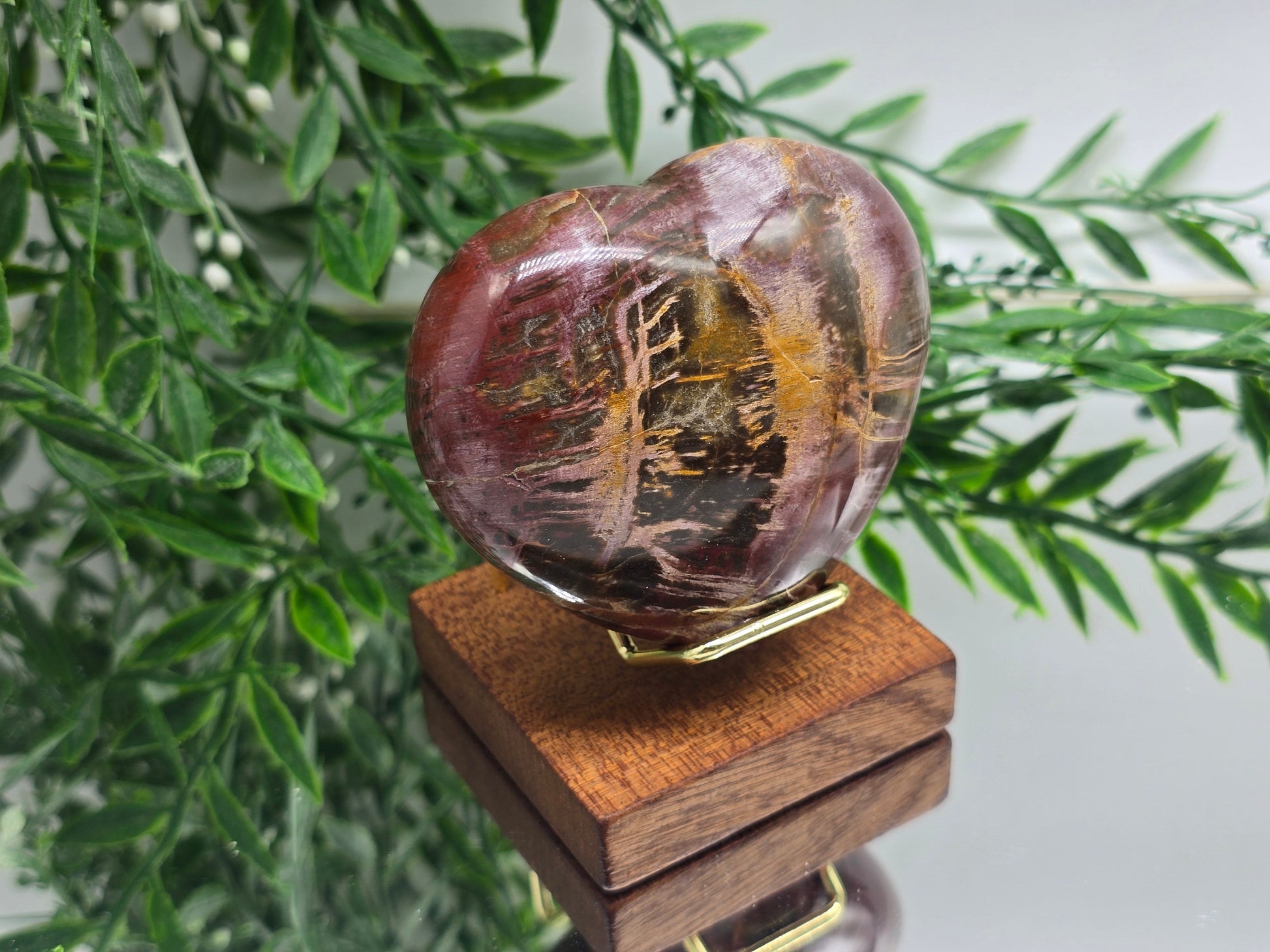 Madagascar Petrified Wood Heart – Ancient Wisdom, Grounded Success & Prosperity | 325g Crystal Wellness