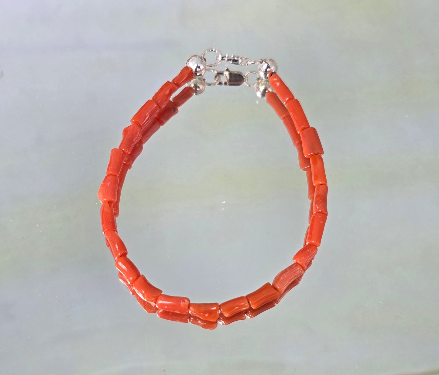Genuine Mediterranean Red Coral Barrel 3mm Beads Bracelet – Stone of Vitality, Protection & Courage Crystal Wellness