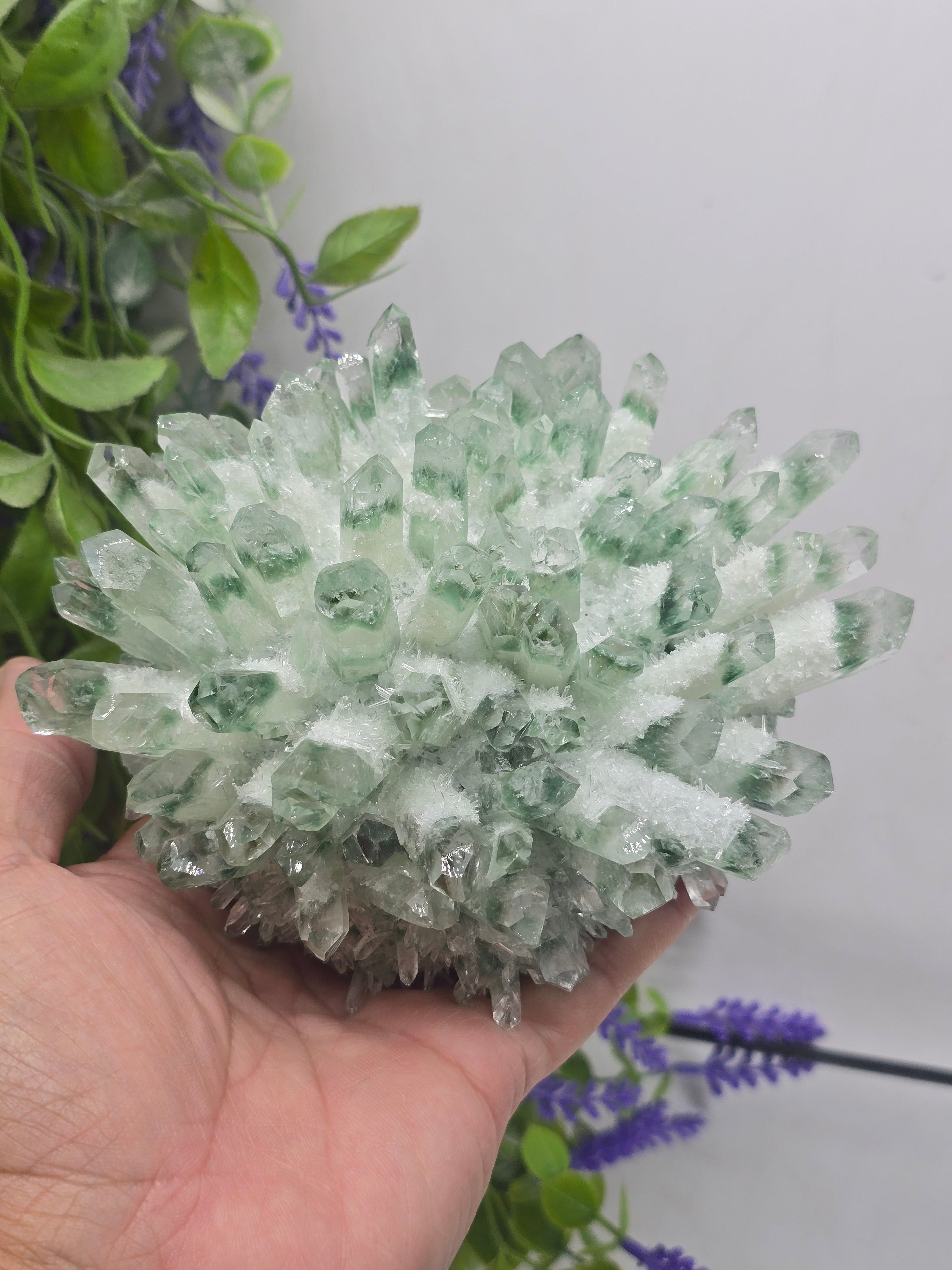 Green Chromium Quartz Cluster – Self-Healing, Heart Renewal & Regenerative Abundance Crystal Wellness