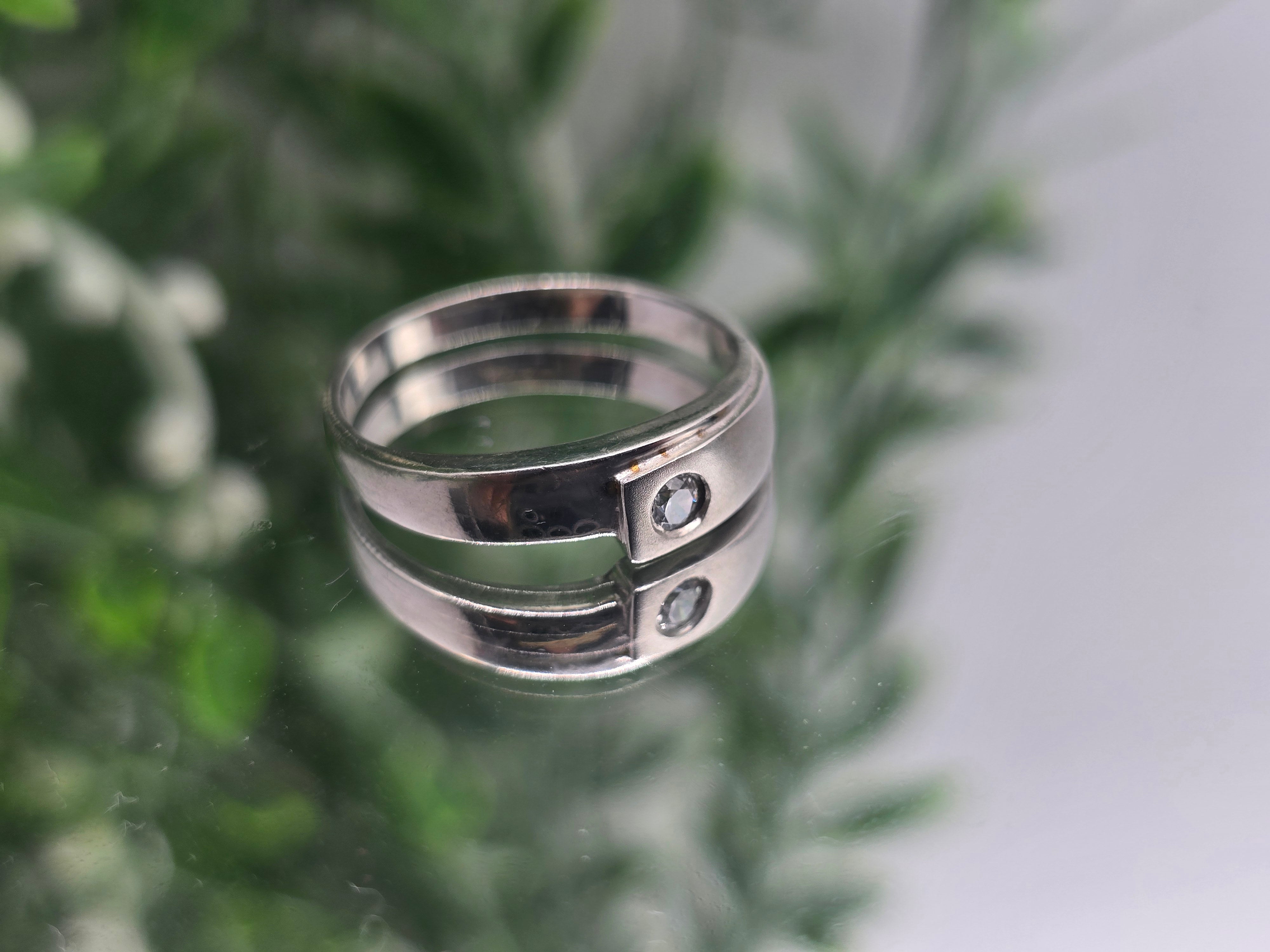 White Zircon Sterling Silver Ring – Shine with Clarity & Grace Crystal Wellness