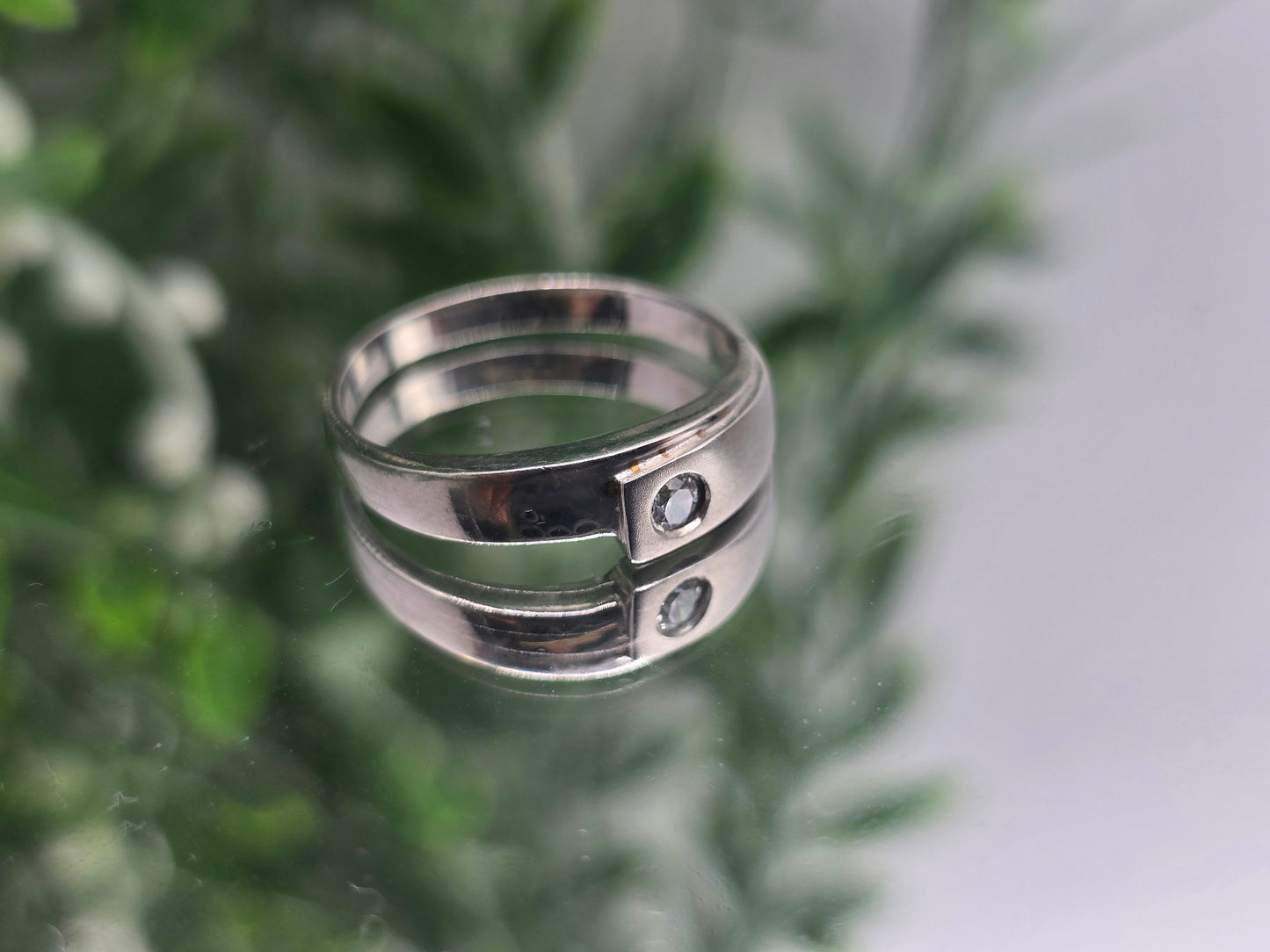 White Zircon Sterling Silver Ring – Shine with Clarity & Grace Crystal Wellness