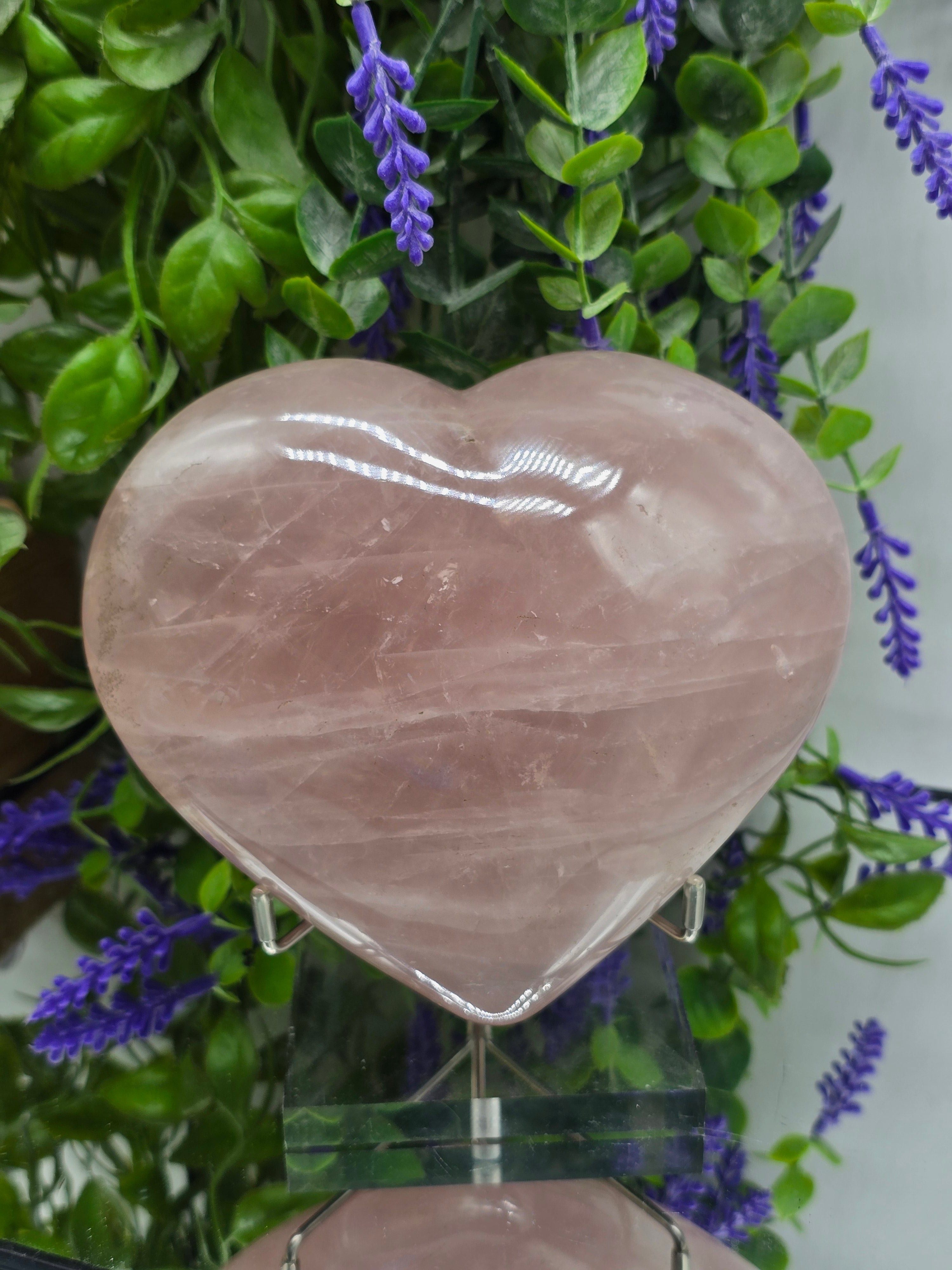 High Grade Natural Rose Quartz Heart – Stone of Unconditional Love, Peace & Emotional Healing Crystal Wellness